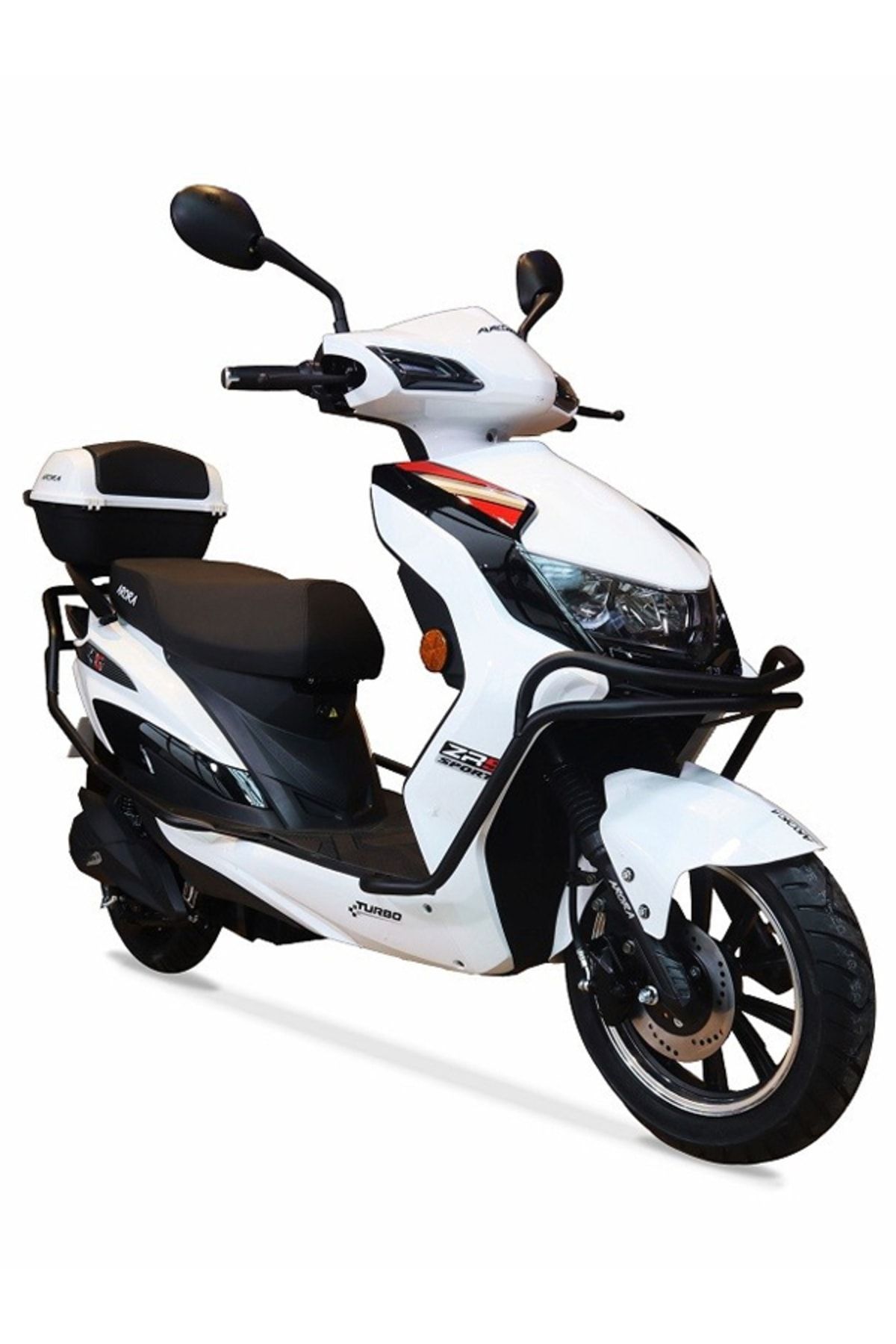 Arora ZR5 6 Grafen Akülü Elektrikli Motosiklet - Beyaz