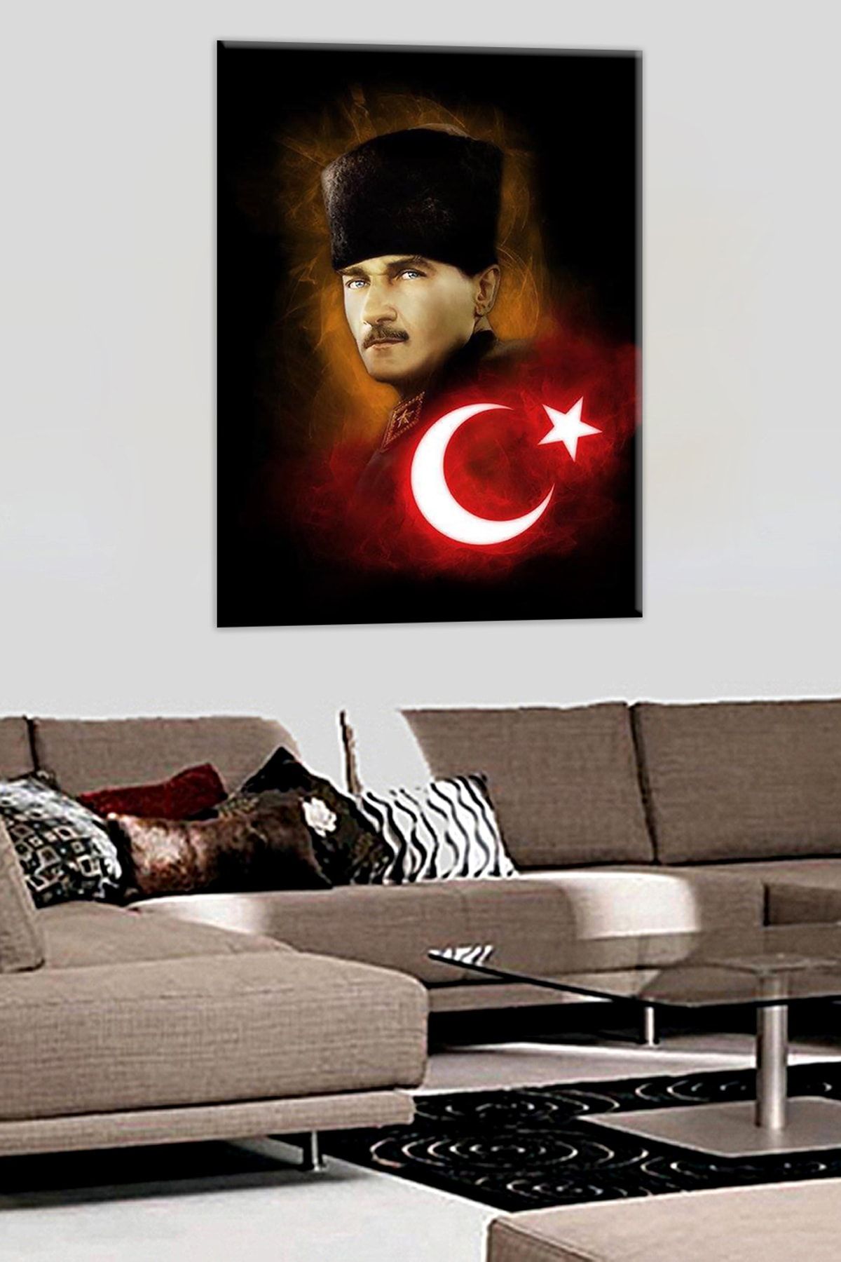 Talya Tablo Türk Bayrağı Ay Yıldız Atatürk Tablosu