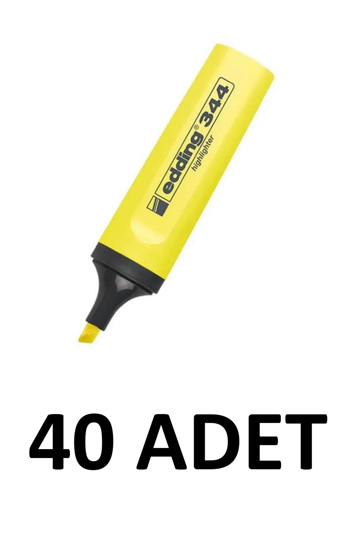 Edding 40 Adet E-344 Fosforlu Kalem Sarı