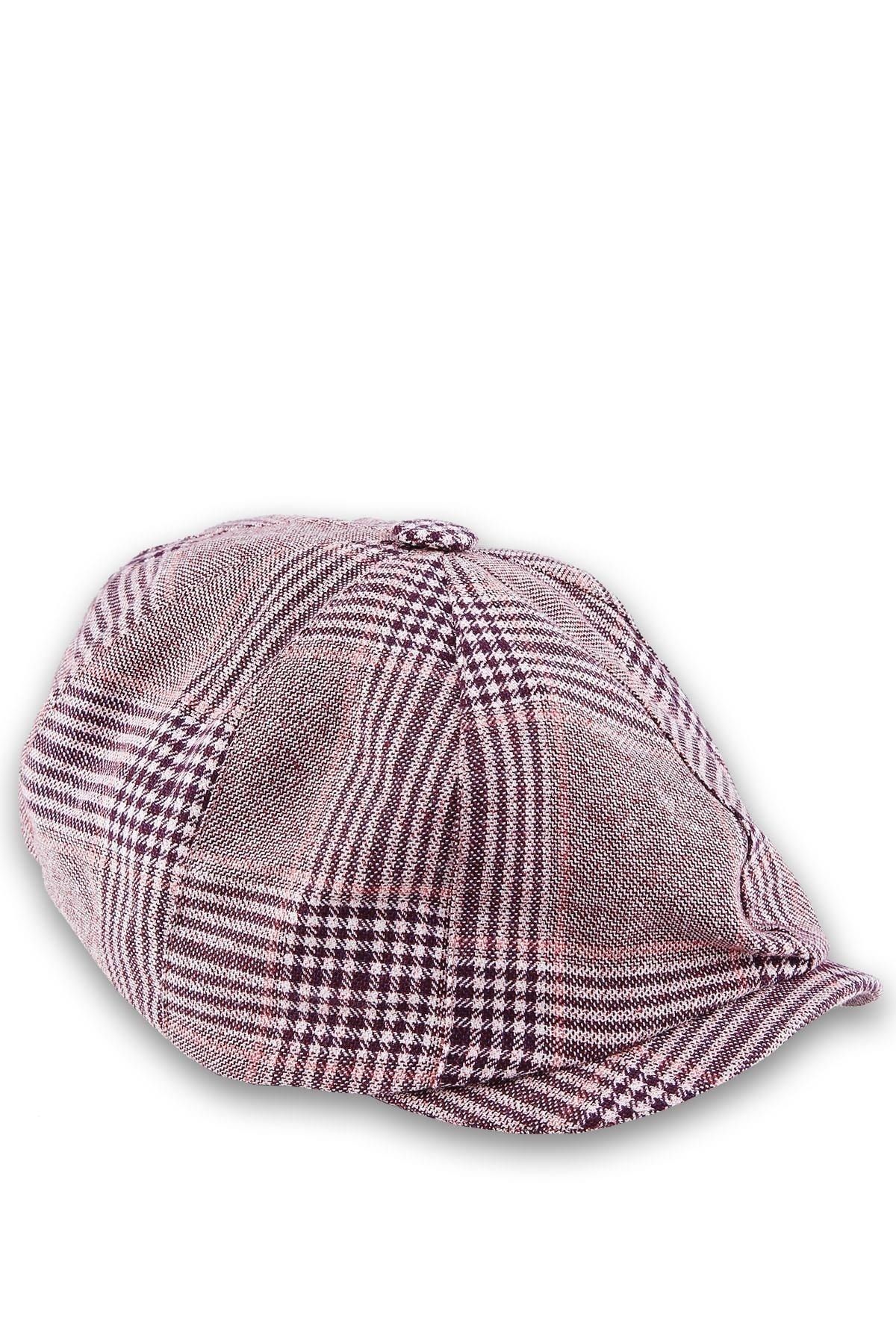 Kravatkolik La Pescara Bordo - Beyaz Yün Erkek Kasket Şapka Kst24