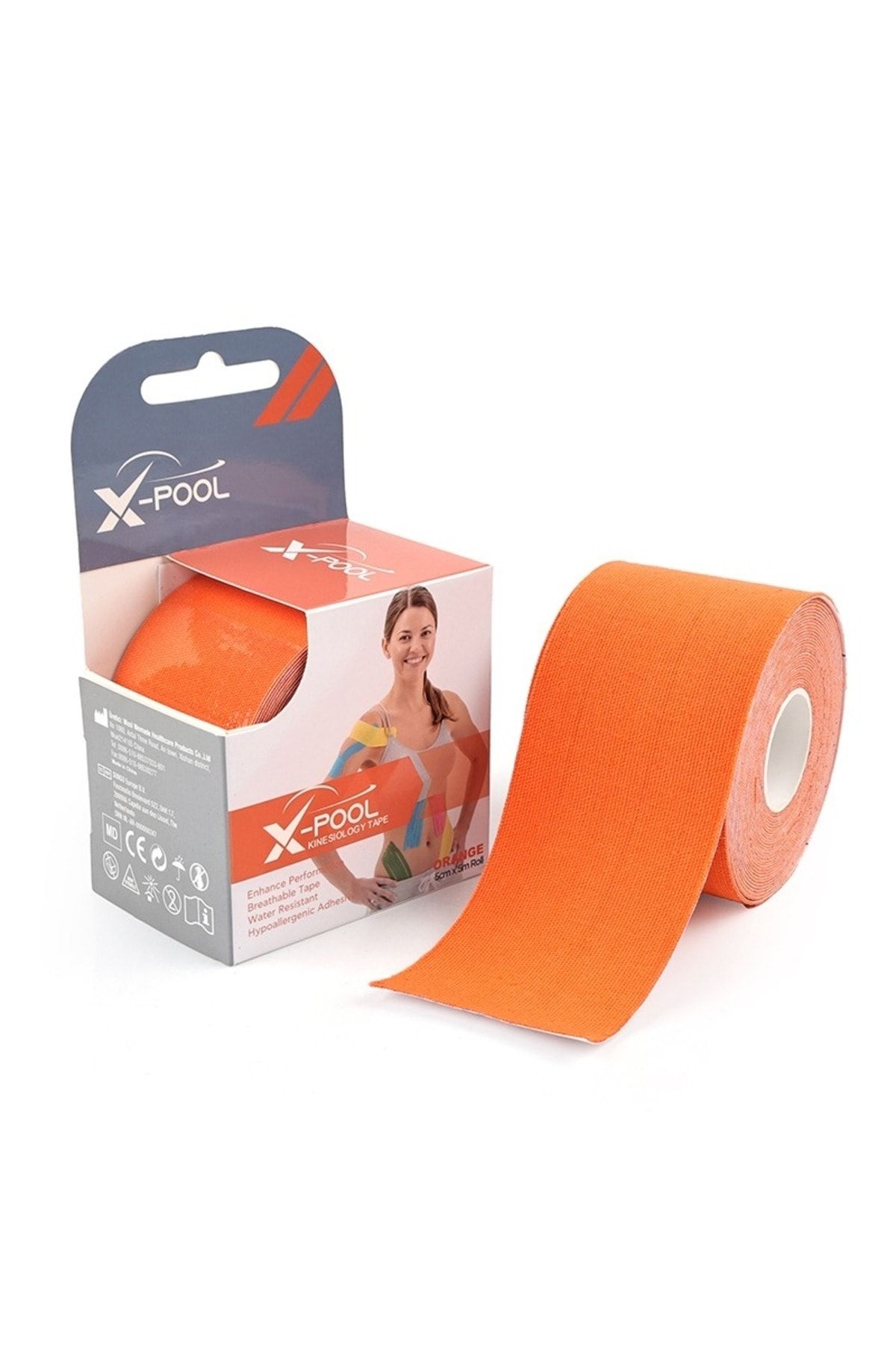 X Pool Kinesiology Tape Gold 5x5 Cm Ağrı Bandı Turuncu Renk