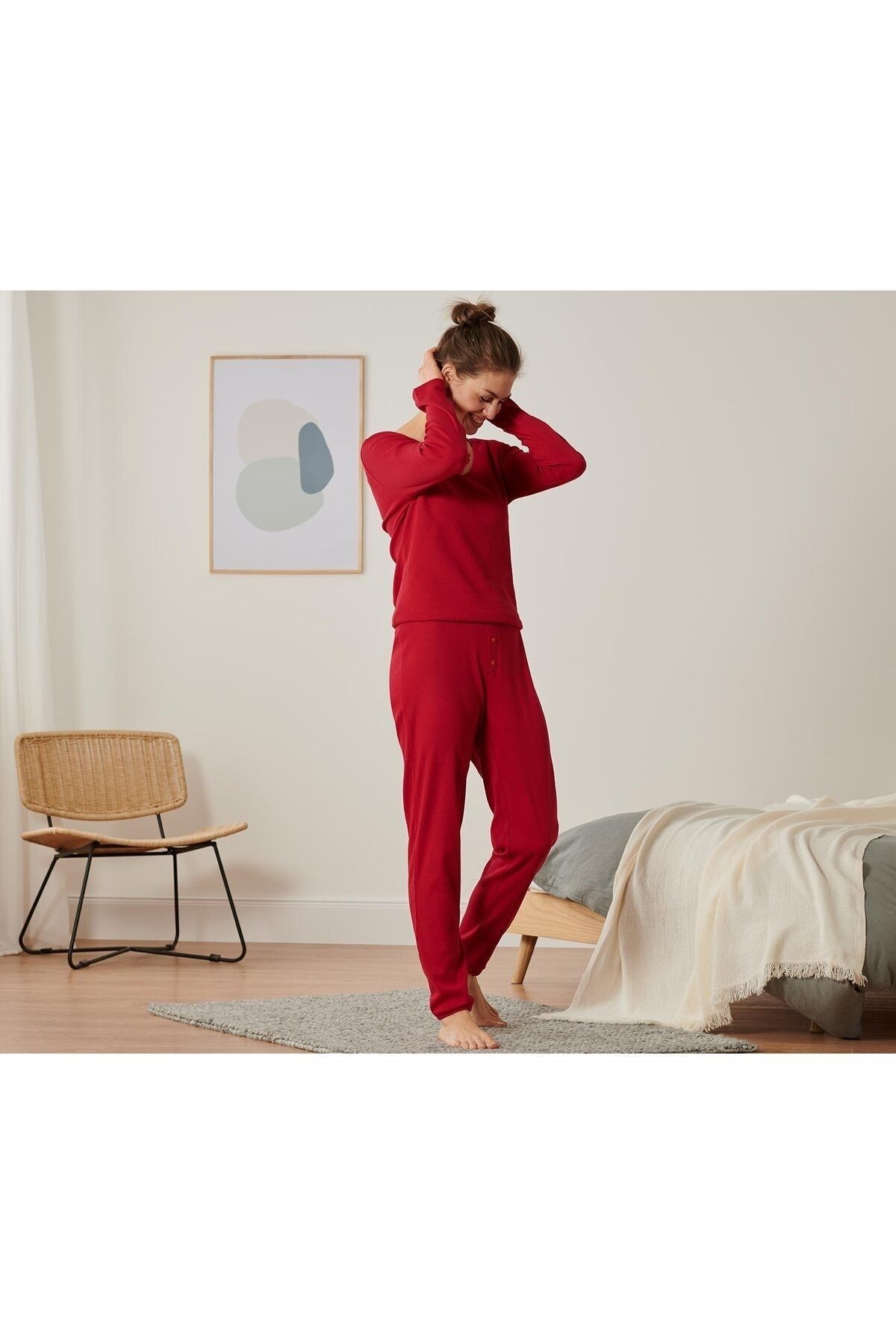 Tchibo Ajur Pijama Takımı, Kırmızı