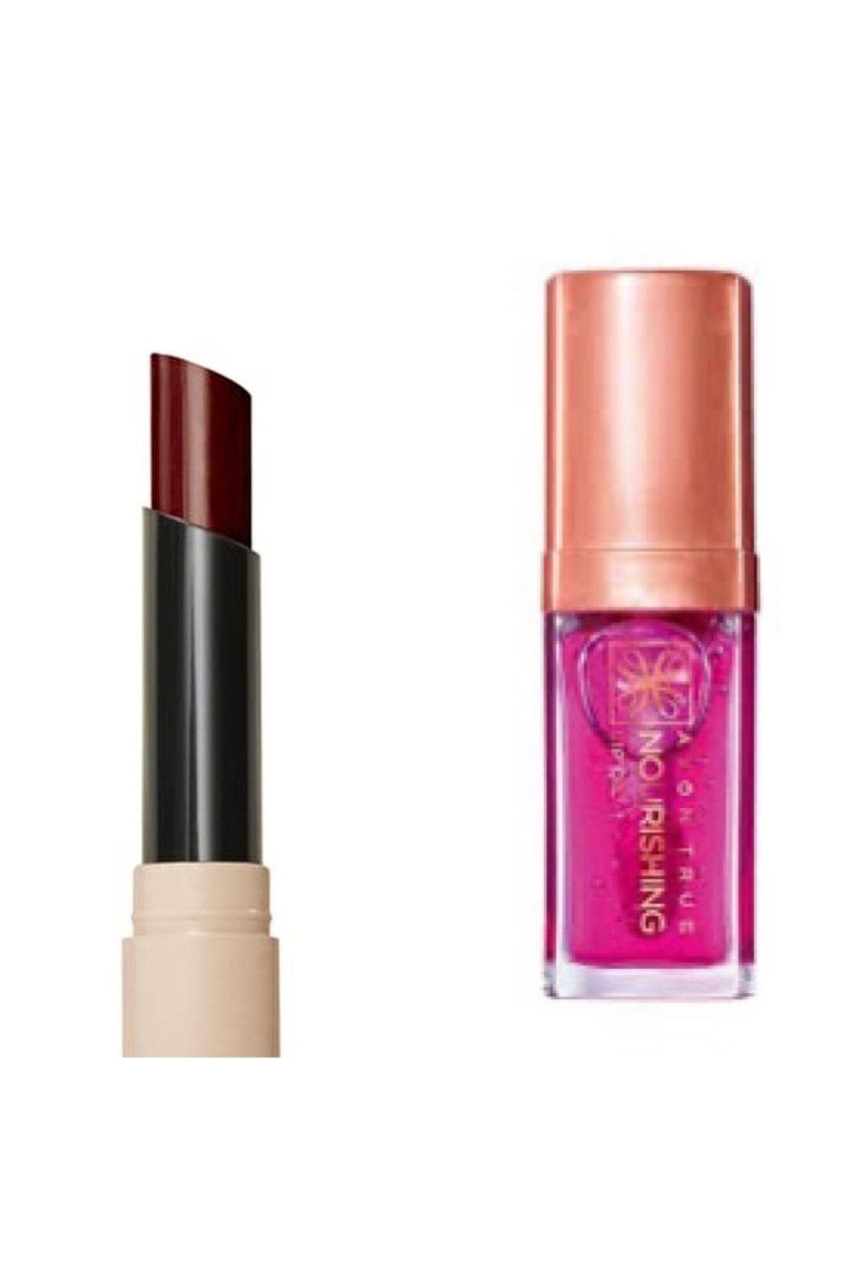 Avon Tinted lip balm renkli dudak balmı plum ve AVON true lip dudak bakım yağı blossom 2 li set