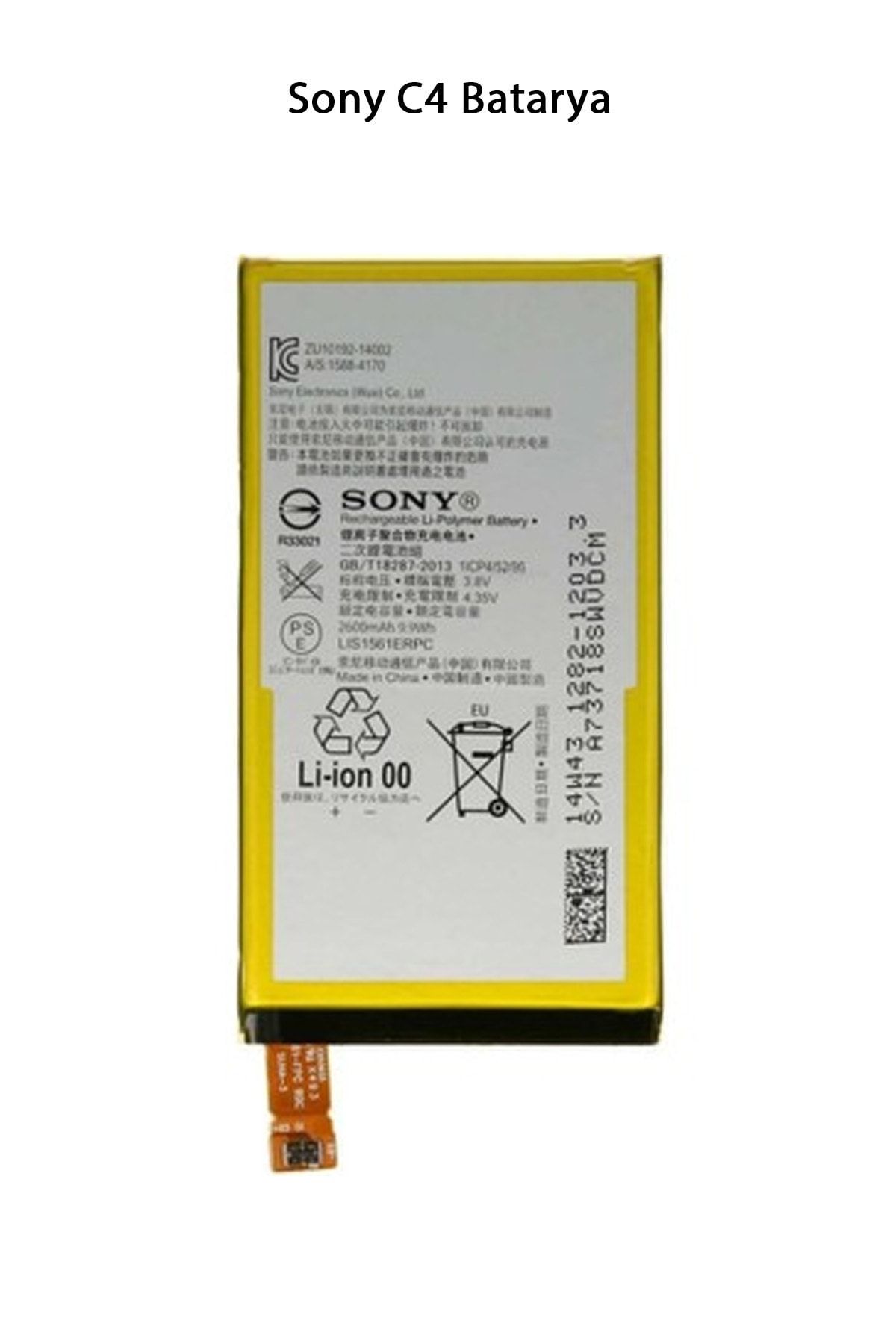 Sony Xperia C4 Uyumlu   Telefonlarla Uyumlu Batarya 2600 mAh