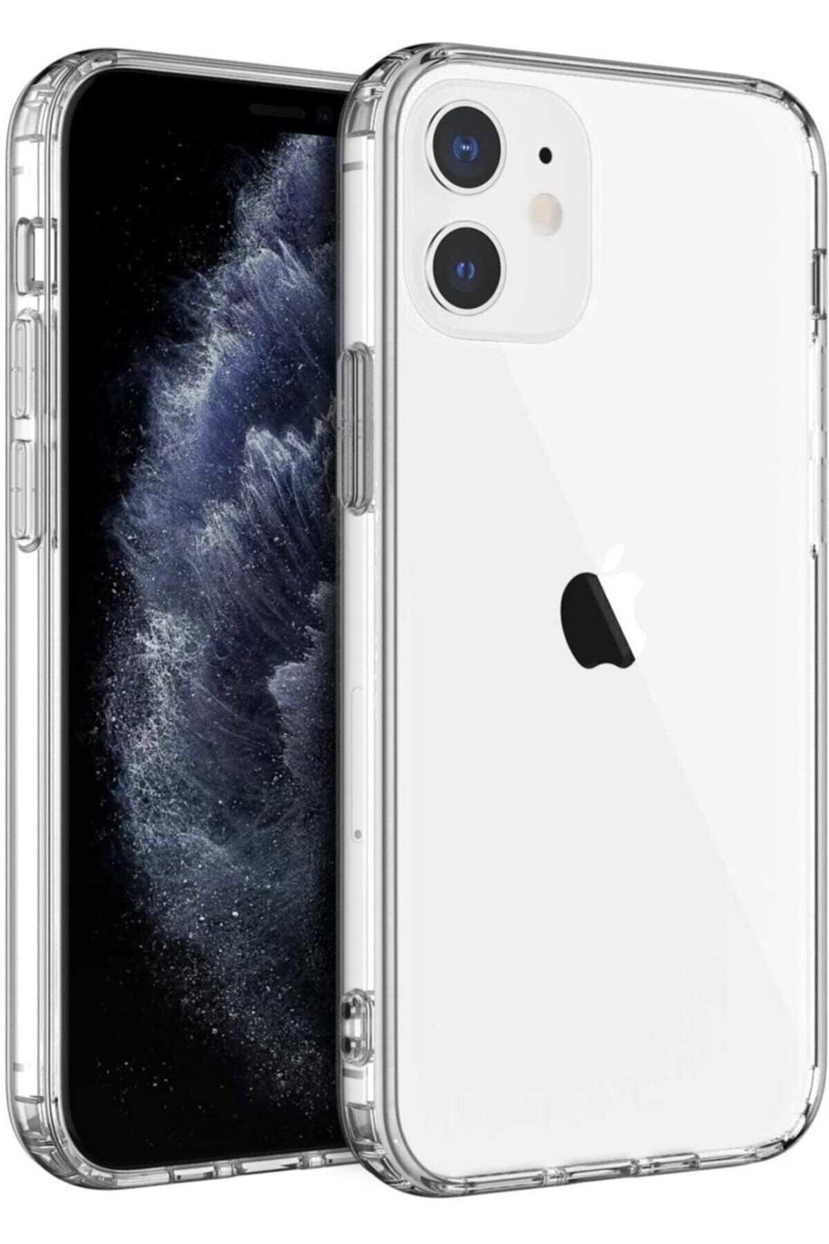 Zore Apple Iphone 12 (6.1) Kılıf Şeffaf Esnek Silikon