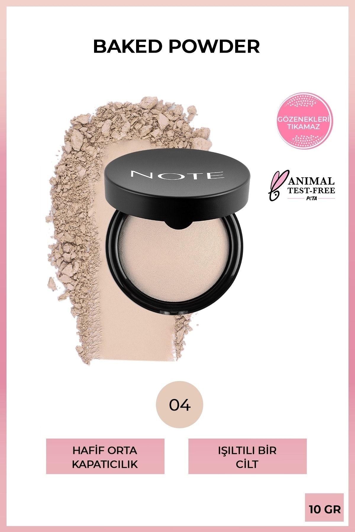 Baked Powder 04 Porcelain Ivory Işıltılı Bitişli Highlighter Toz Yüz Pudrası_0