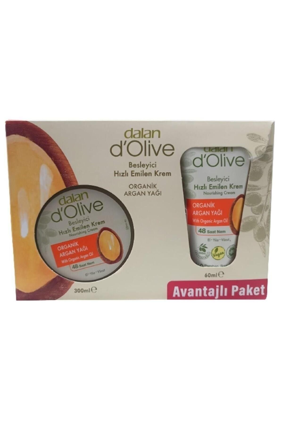 Dalan D'olive Organik Argan Yağı Krem 300 ml 60 ml Avantajlı Paket