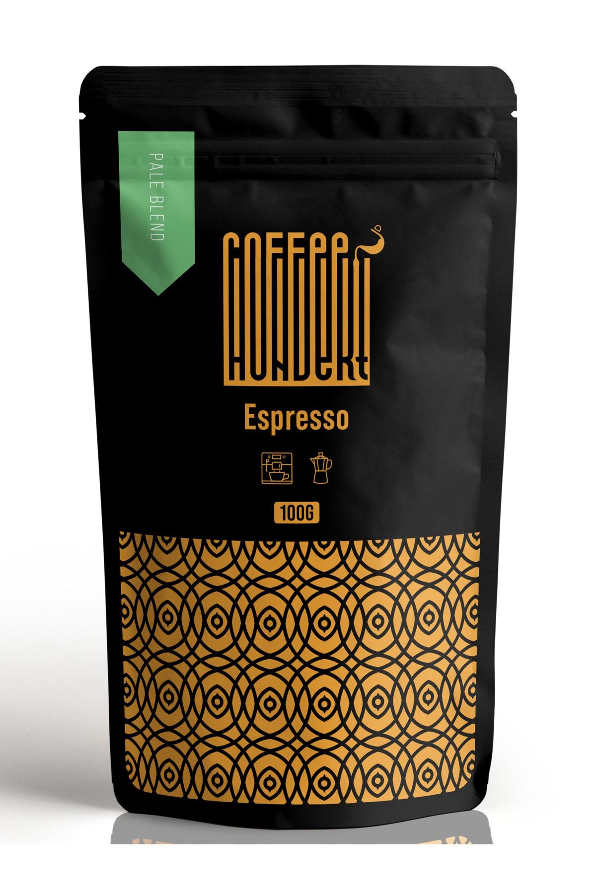 Coffee Hundert Pale Blend Yumuşak Içimli Espresso 100 gram - Espresso Çekirdek Kahve, Espresso Öğütülmüş Kahve