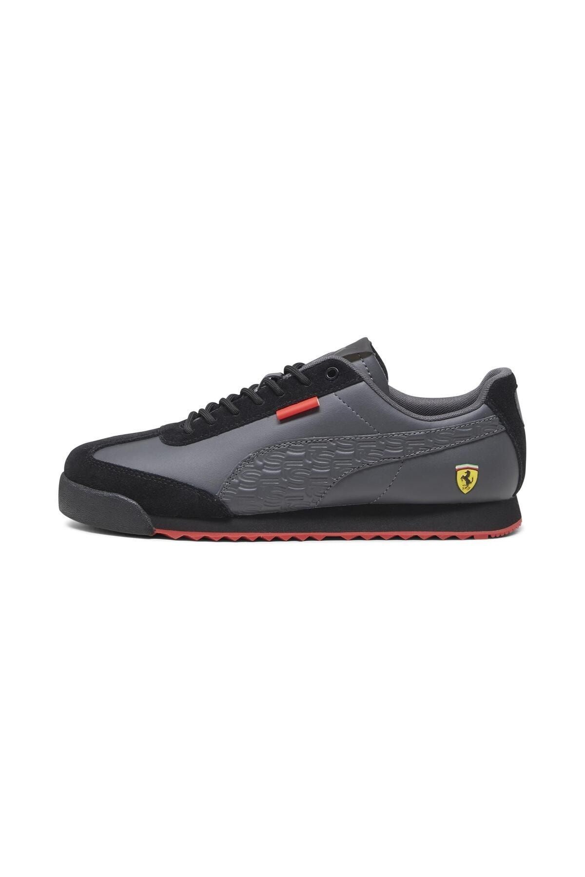 Puma Ferrari Roma Via Erkek Spor Ayakkabı Gri-Siyah 30781301