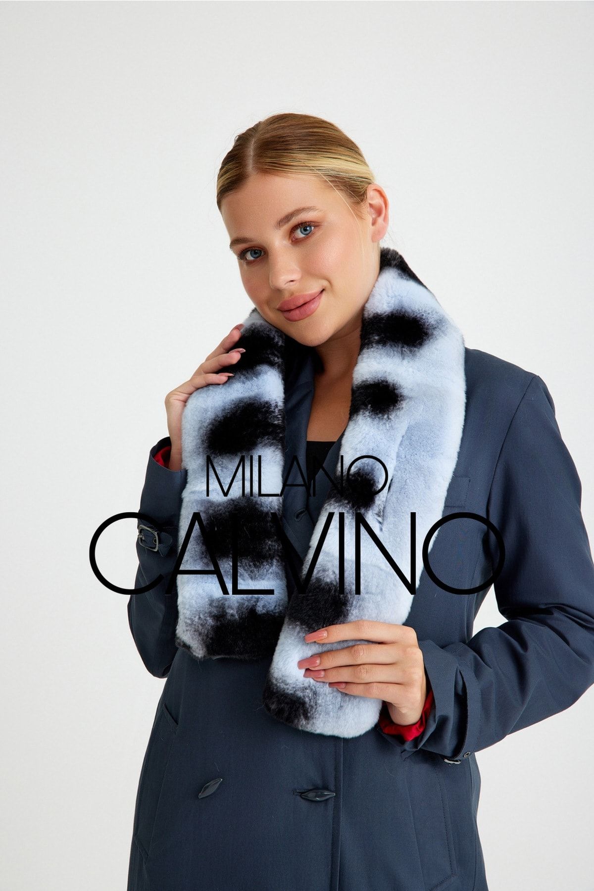 Milano Calvino Chincilla Rexx Kürk Atkı