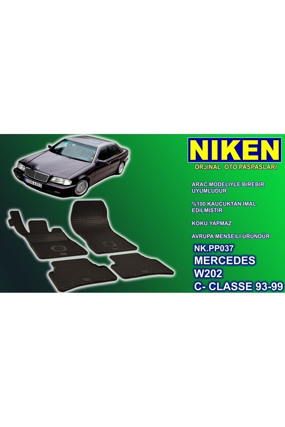 Niken Mercedes C serisi w202 paspas kauçuk oem germany 1993-2000 Arası NİKEN