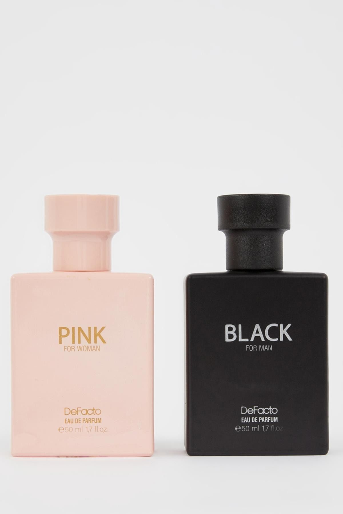 Defacto Erkek Black Parfüm 50 Ml Kadın Pink Parfüm 50 Ml 2'li Set Hediye Seti
