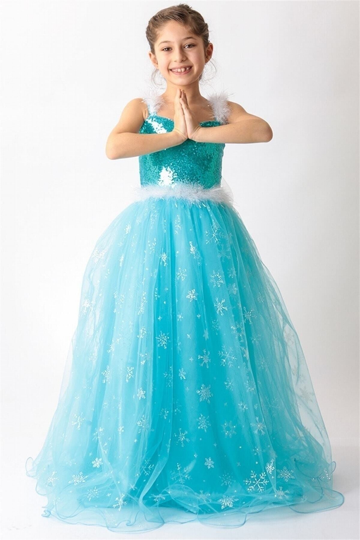 Modaviki Elsa - Kız - Çocuk - Abiye - Mavi - Mdv144