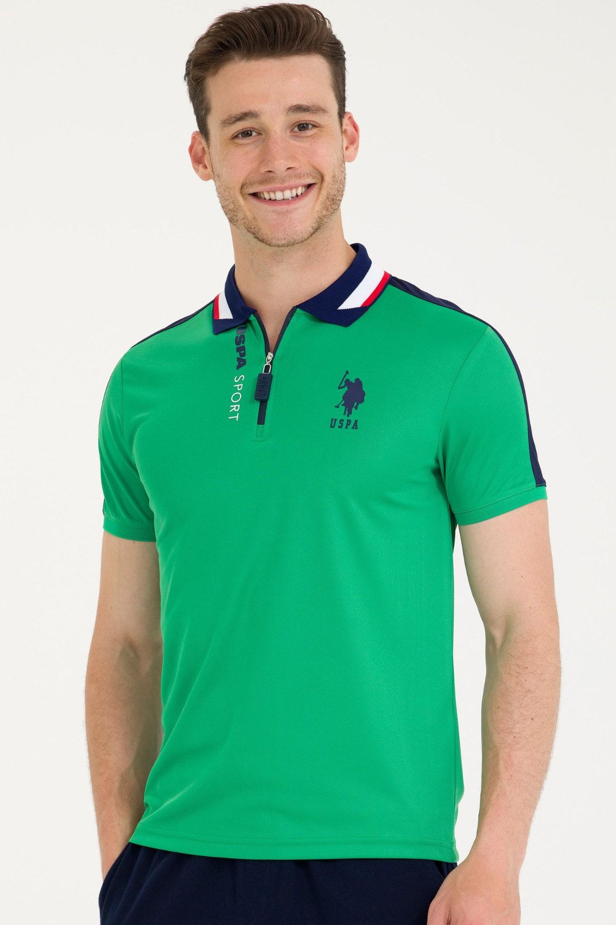 U.S. Polo Assn. Erkek Yeşil Polo Yaka Tişört