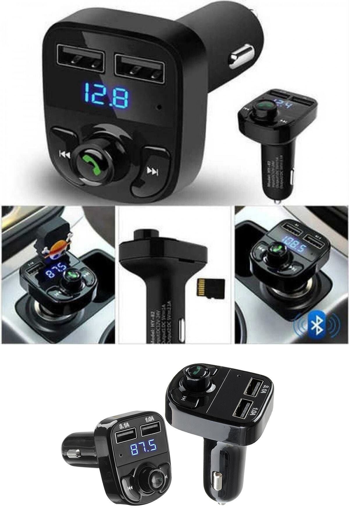 LESGO Car X8 Araç Fm Transmitter Bluetooth Usb Mp3 Sd Kart Çakmaklık Girişli Oto Müzik Çalar Kiti