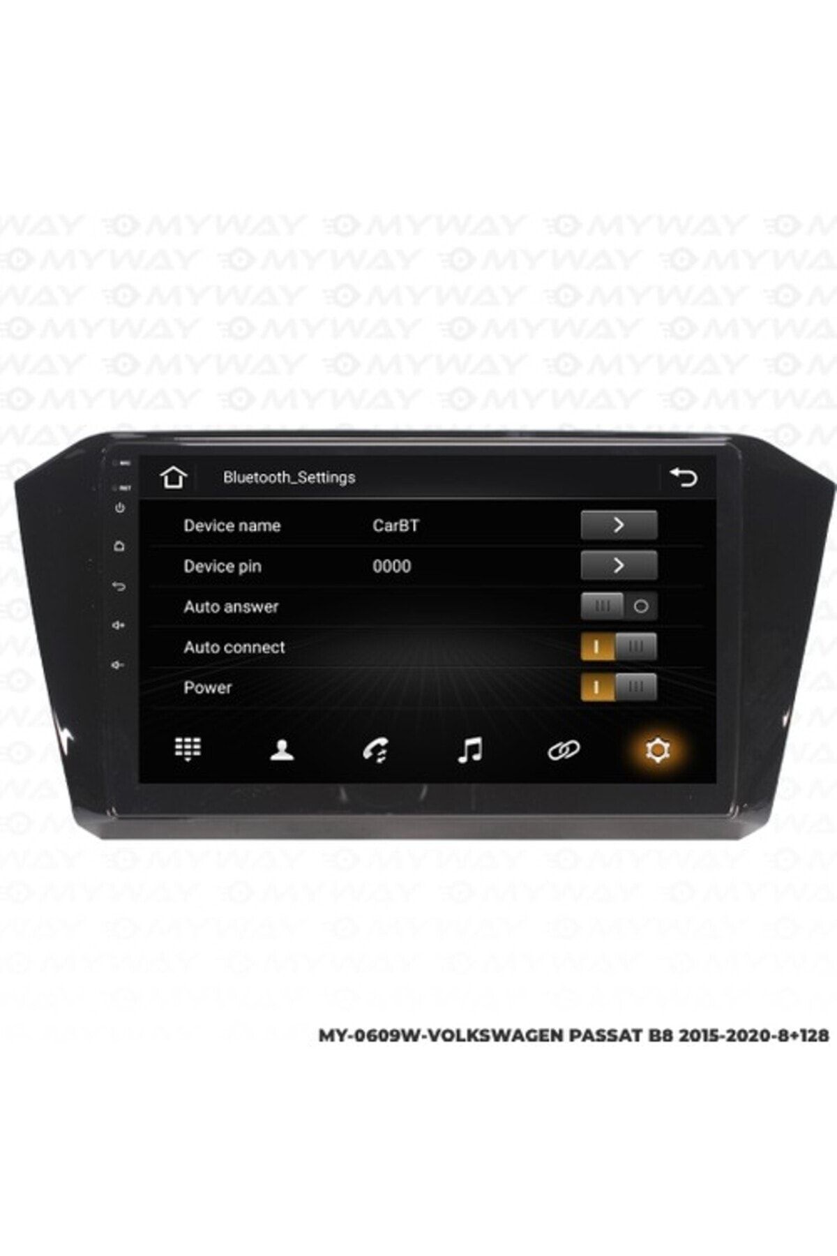 MYWAYY Myway Vw Passat B8 Android Multimedya Carplay Navigasyon Ekran - 8gb RAM+128 GB HDD - Myway