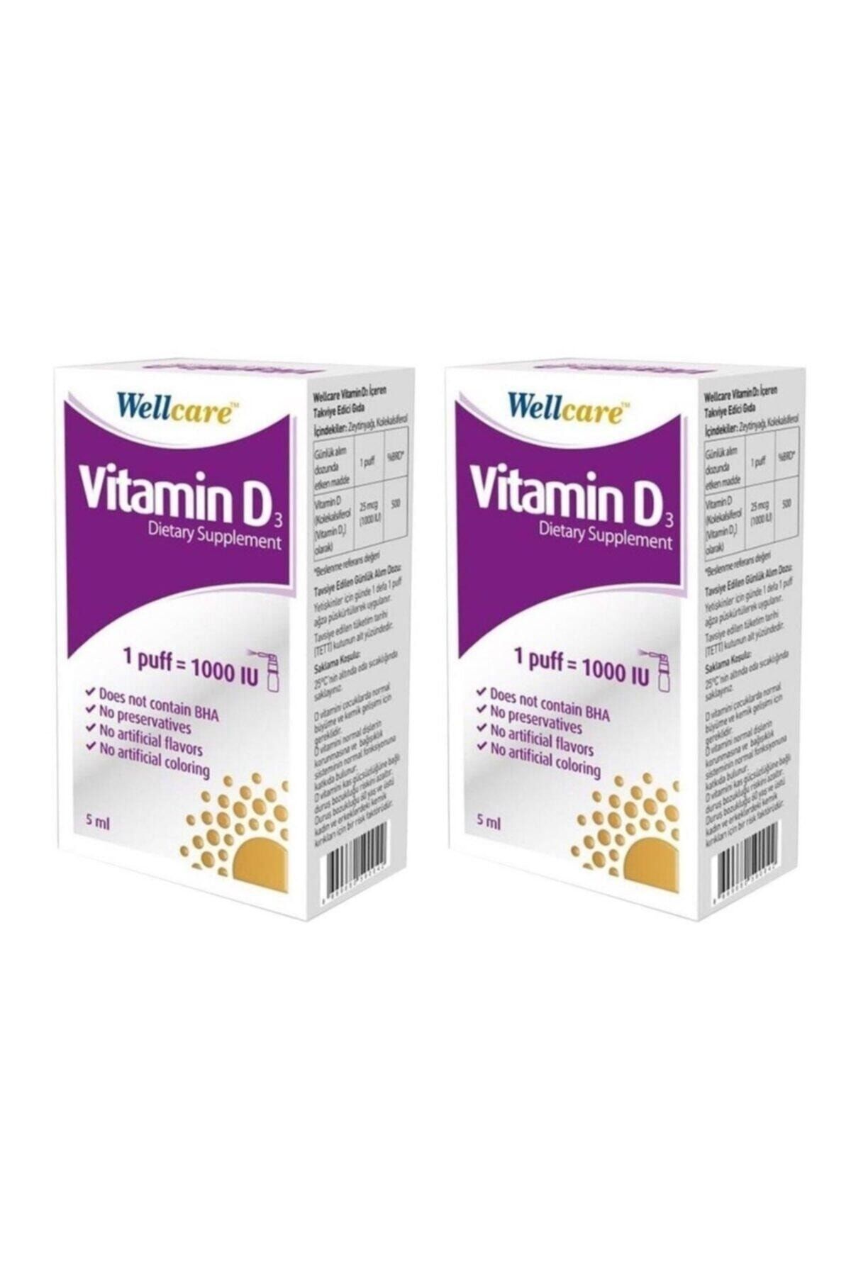 Wellcare Vitamin D3 1000 Iu 5 ml 2'li Paket