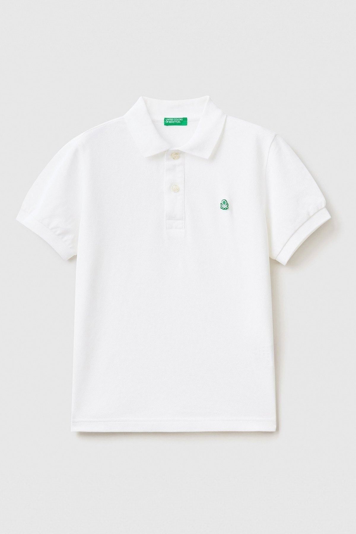 Benetton Erkek Çocuk Logolu Polo Tişört