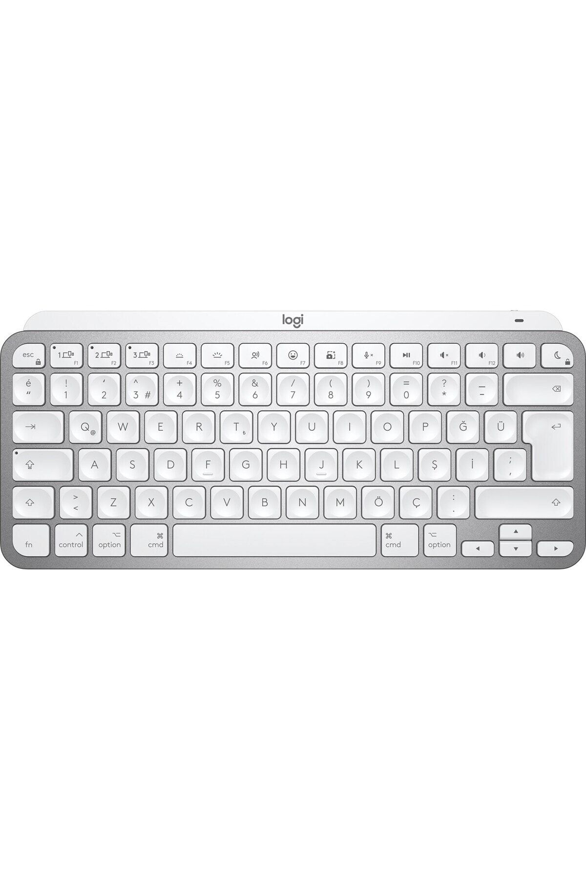 logitech MX Keys Mini Mac İçin Minimalist Kablosuz Aydınlatmalı İngilizce Q Klavye - Beyaz