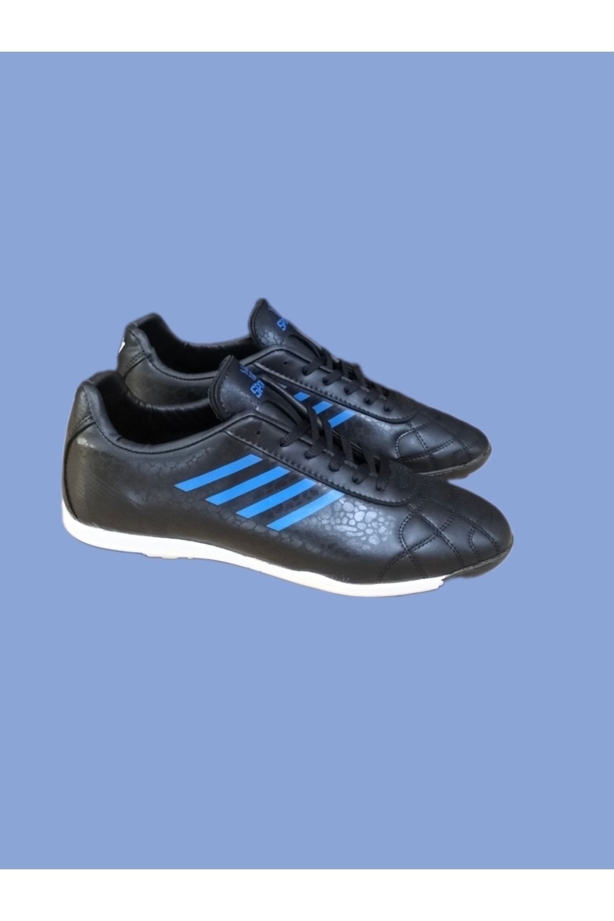 SPORTAÇ Sportaç erkek siyah mavi büyük numara halı saha ayakkabısı krampon