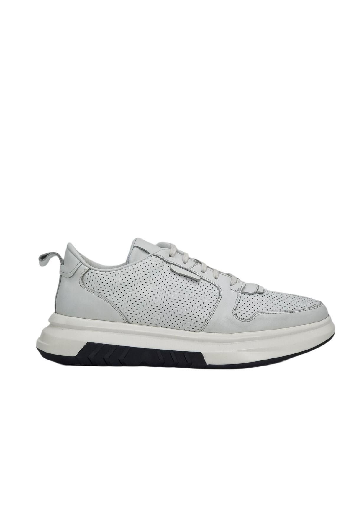 Özbağcı Erkek Deri Sneaker Ayakkabı - I1986-1 M 1000 Beyaz