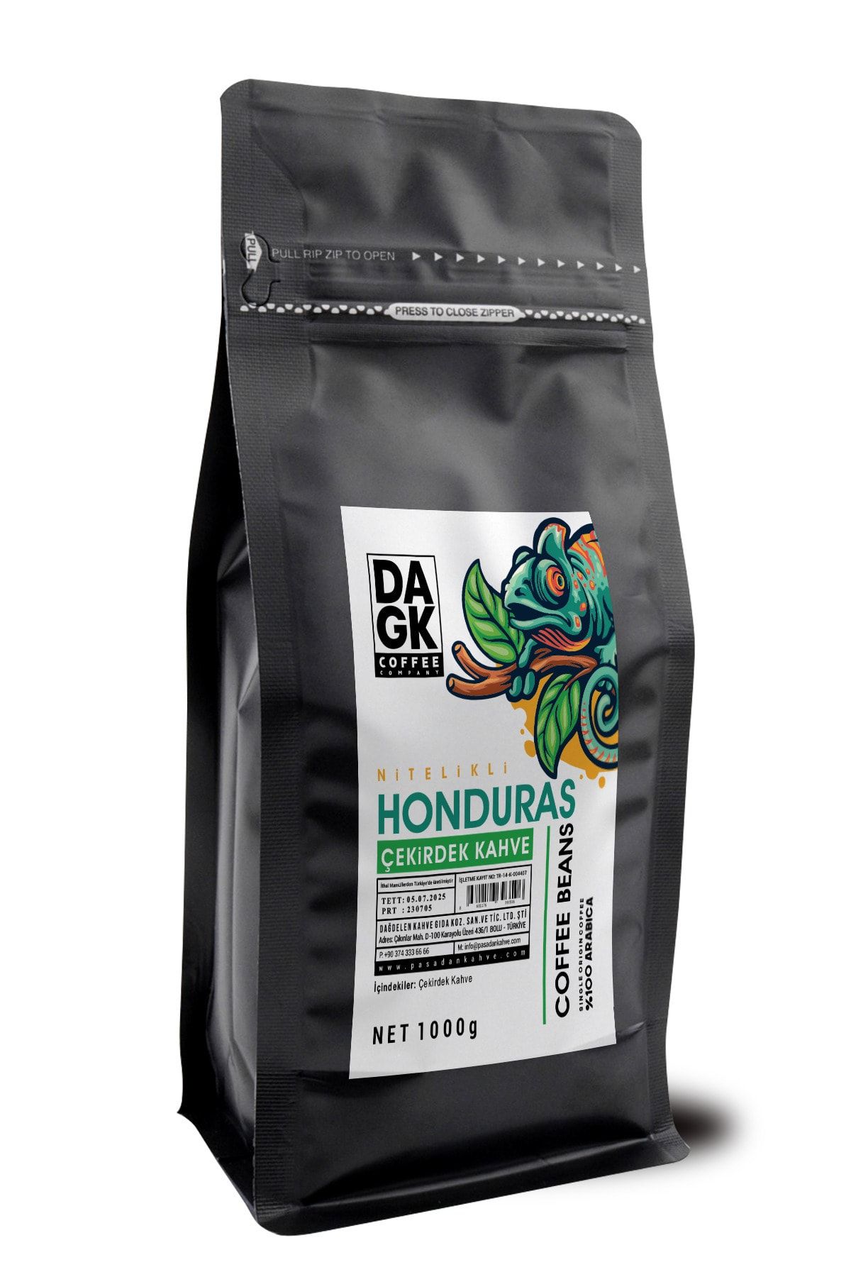 Dagk Honduras Çekirdek Kahve 1000g (%100 Arabica)