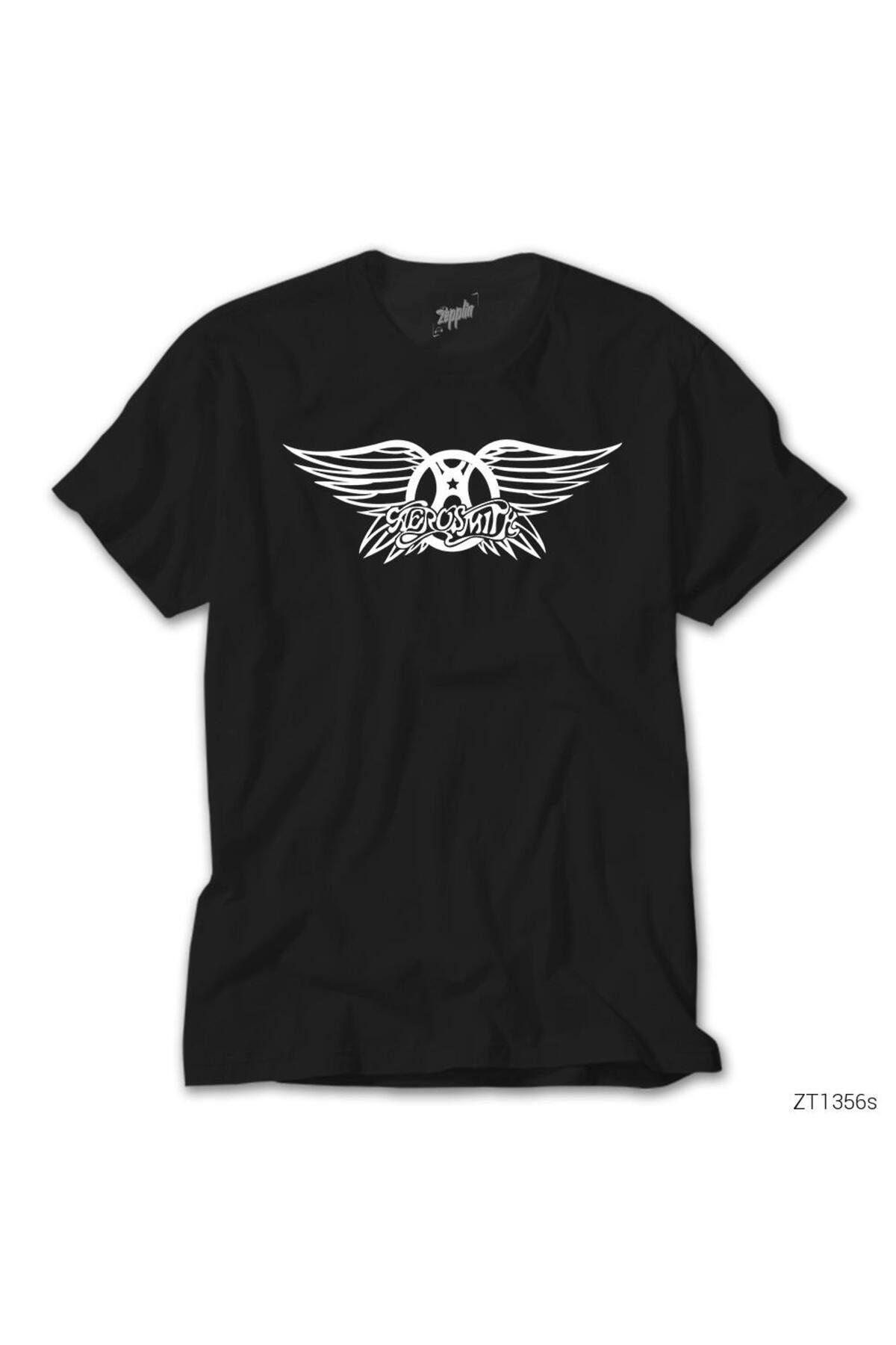 Z zepplin Aerosmith Wings Siyah Tişört