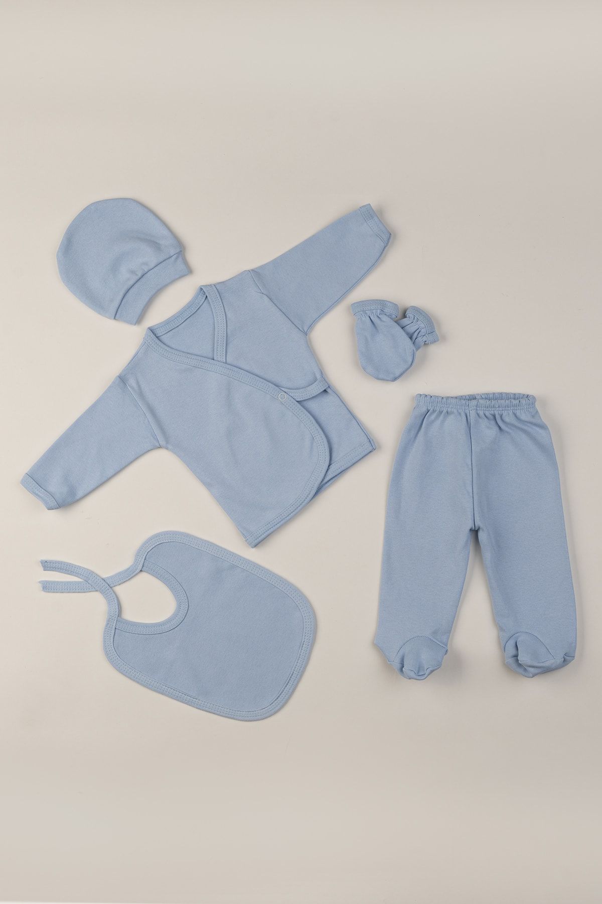 NEU KIDS 5'li Lüx Yeni Doğan Kıyafetleri Hastane Çıkışı Zıbın Seti (HEDİYE PAKETLİ)