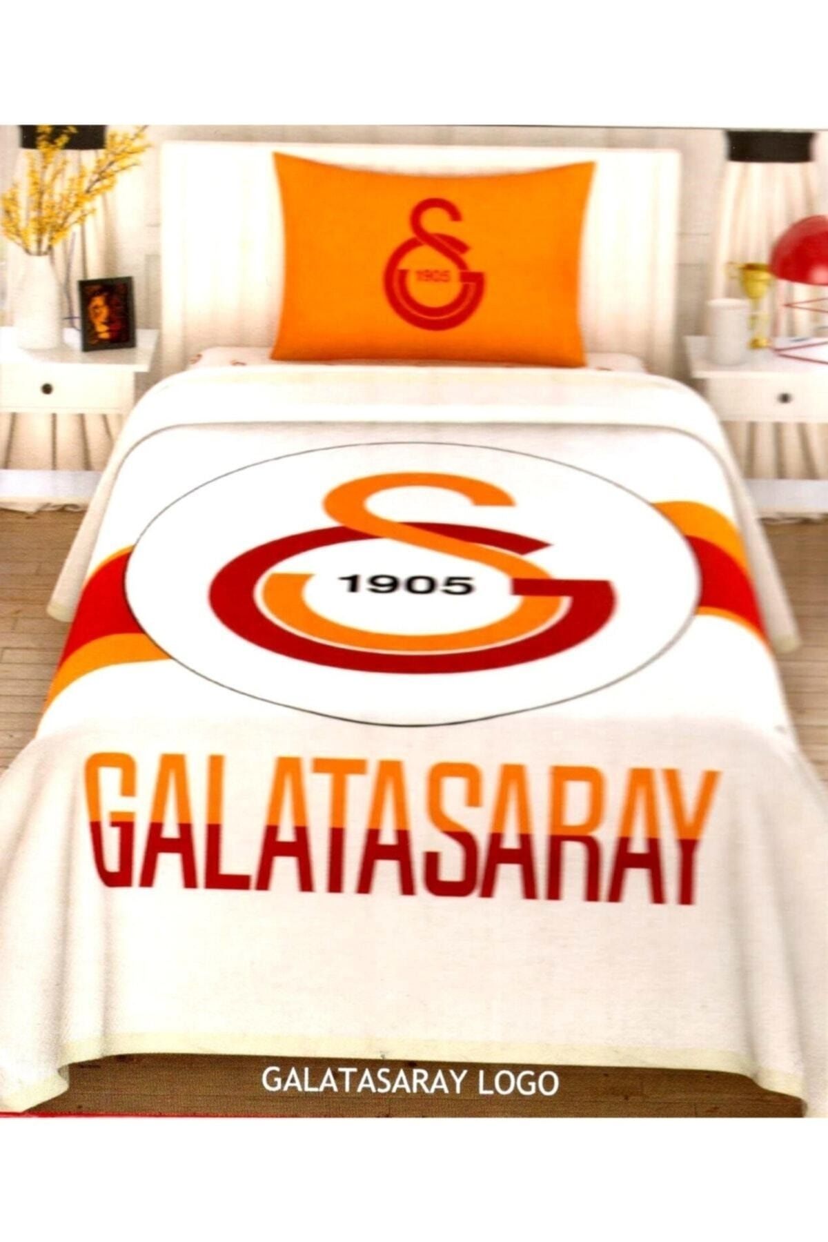 Taç Galatasaray Logo Tek Kişilik Pike Takımı 100x200 Fitted Çarşaf