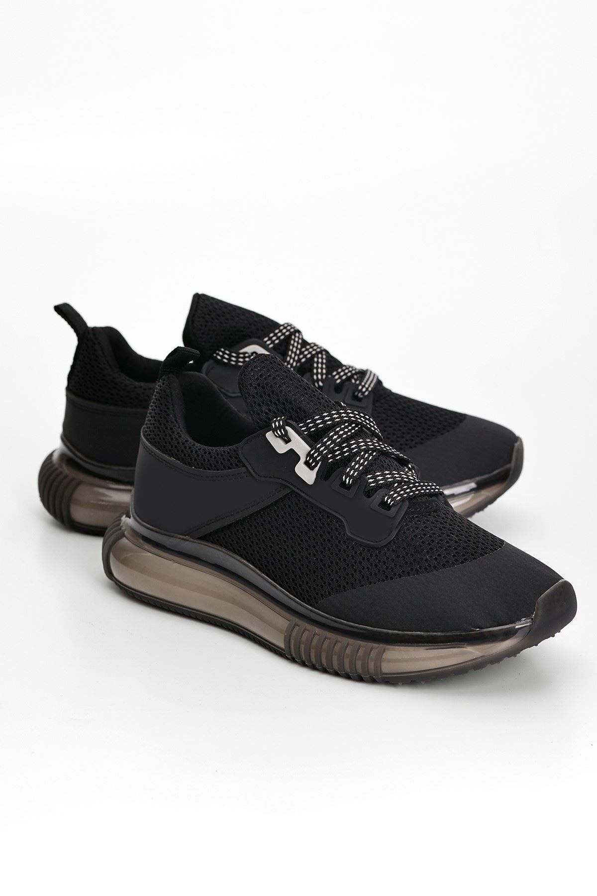 otuzbesshoes Doğa Hava Taban Detaylı Kadın Spor Ayakkabı Siyah