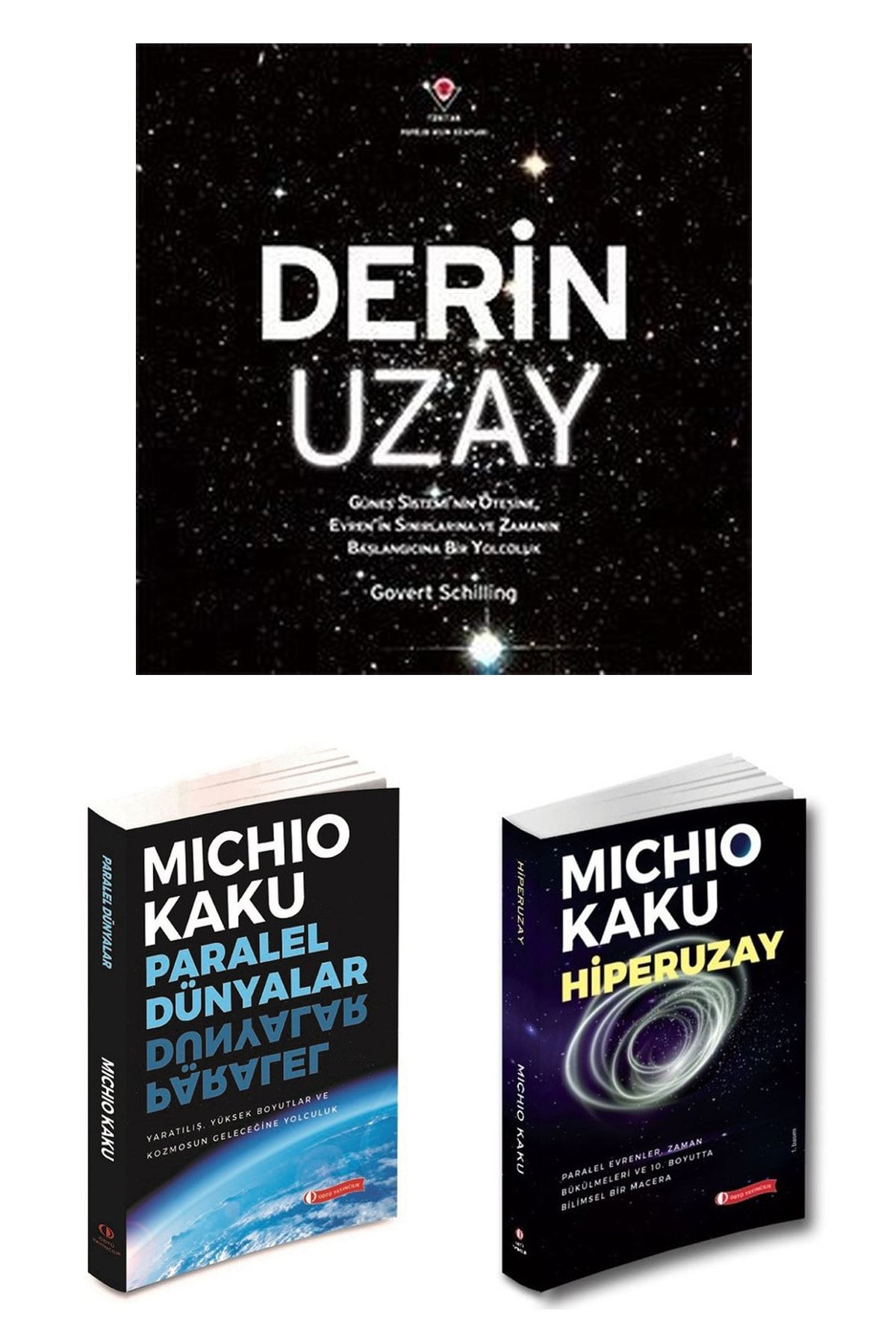 Tübitak Yayınları Derin Uzay / Govert Schilling + Hiper Uzay + Paralel Dünyalar / Michio Kaku - 3 Kitap Set