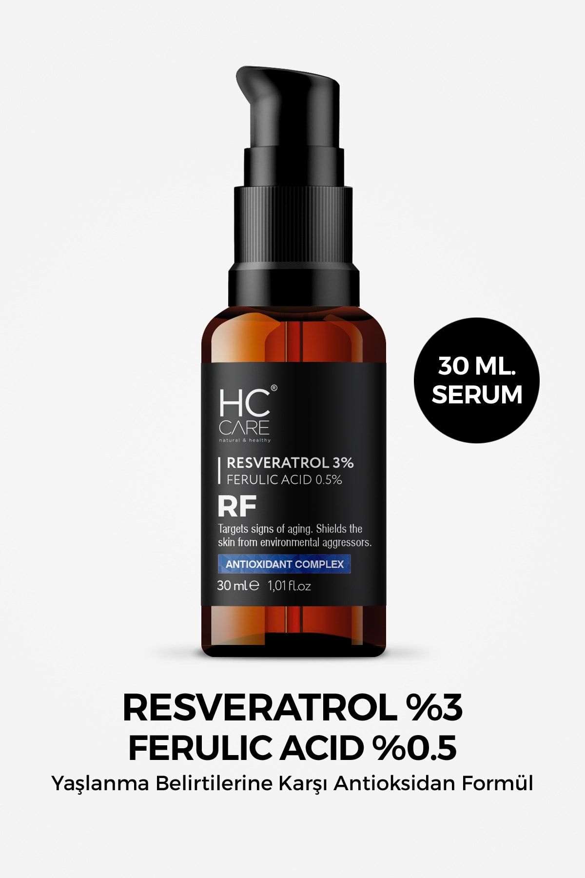HC Care Resveratrol %3, Ferulic Acid %0.5 Serum - 30 Ml.