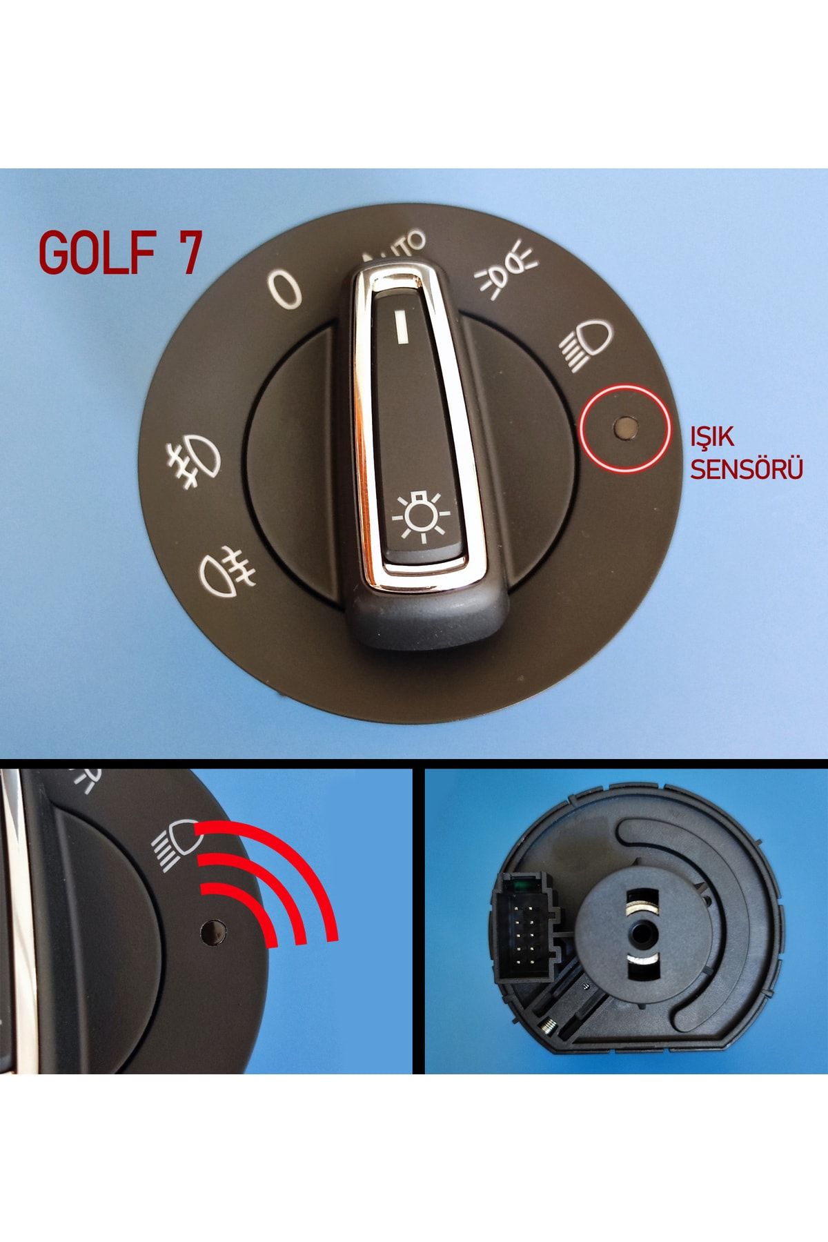 vagparts Golf 7 Uyumlu Otomatik Far Sensörü - Golf 7 Modifiye Aksesuar Trim Body Kit
