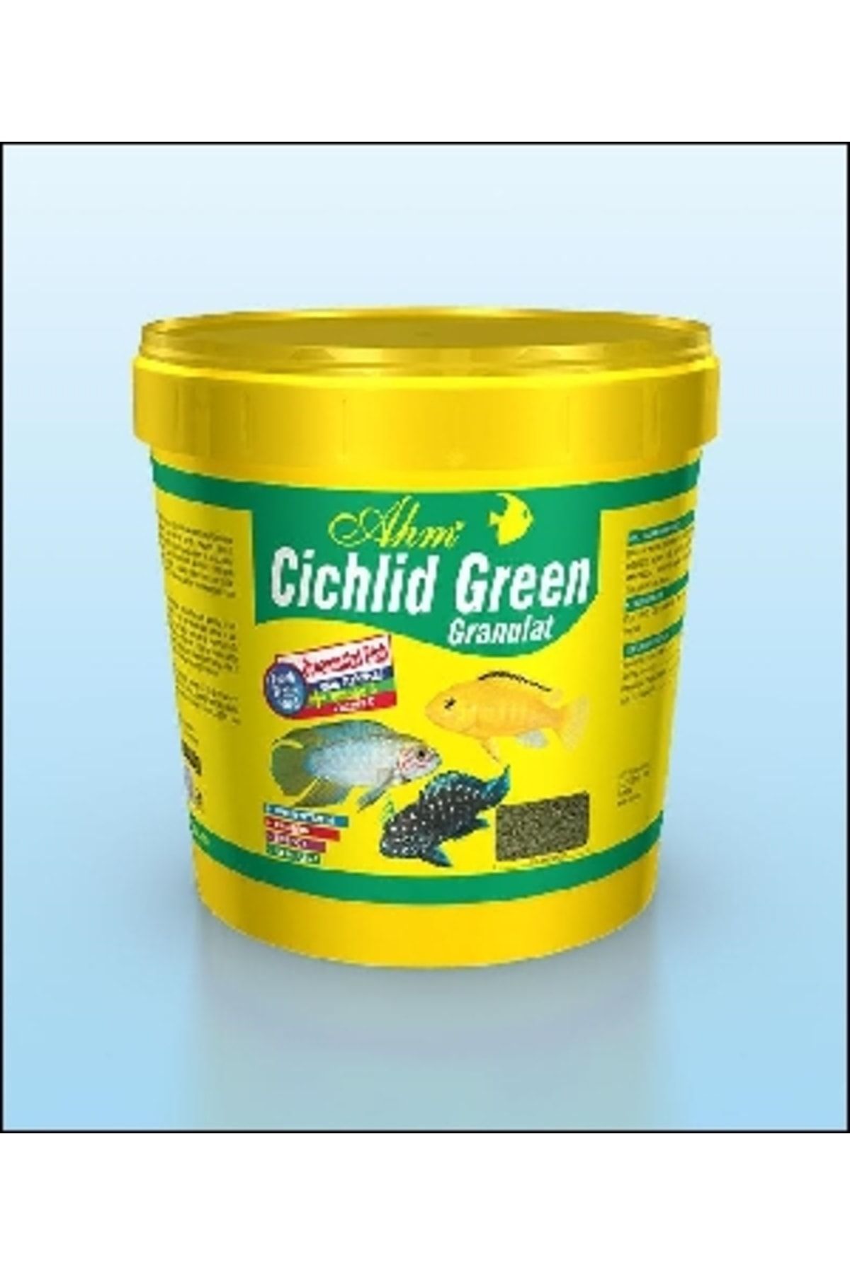 Ahm Cichlid Green Granulat Ciklet Balığı Yemi Bitkisel 10lt 3kg