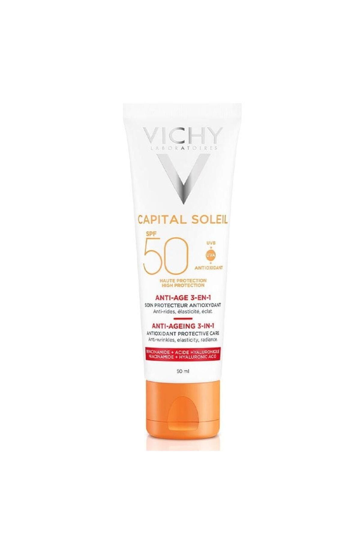 Vichy Capital Soleil SPF 50 Anti Aging 3-in-1 Güneş Kremi 50 ml