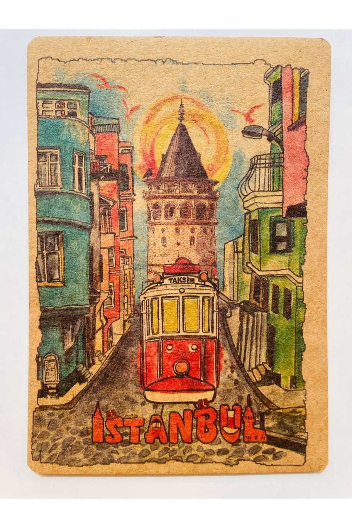 GALATA GIFT İstanbul Temalı, Nostaljik, Kraft, Kart, Kartpostal, Postcard, 16*11cm