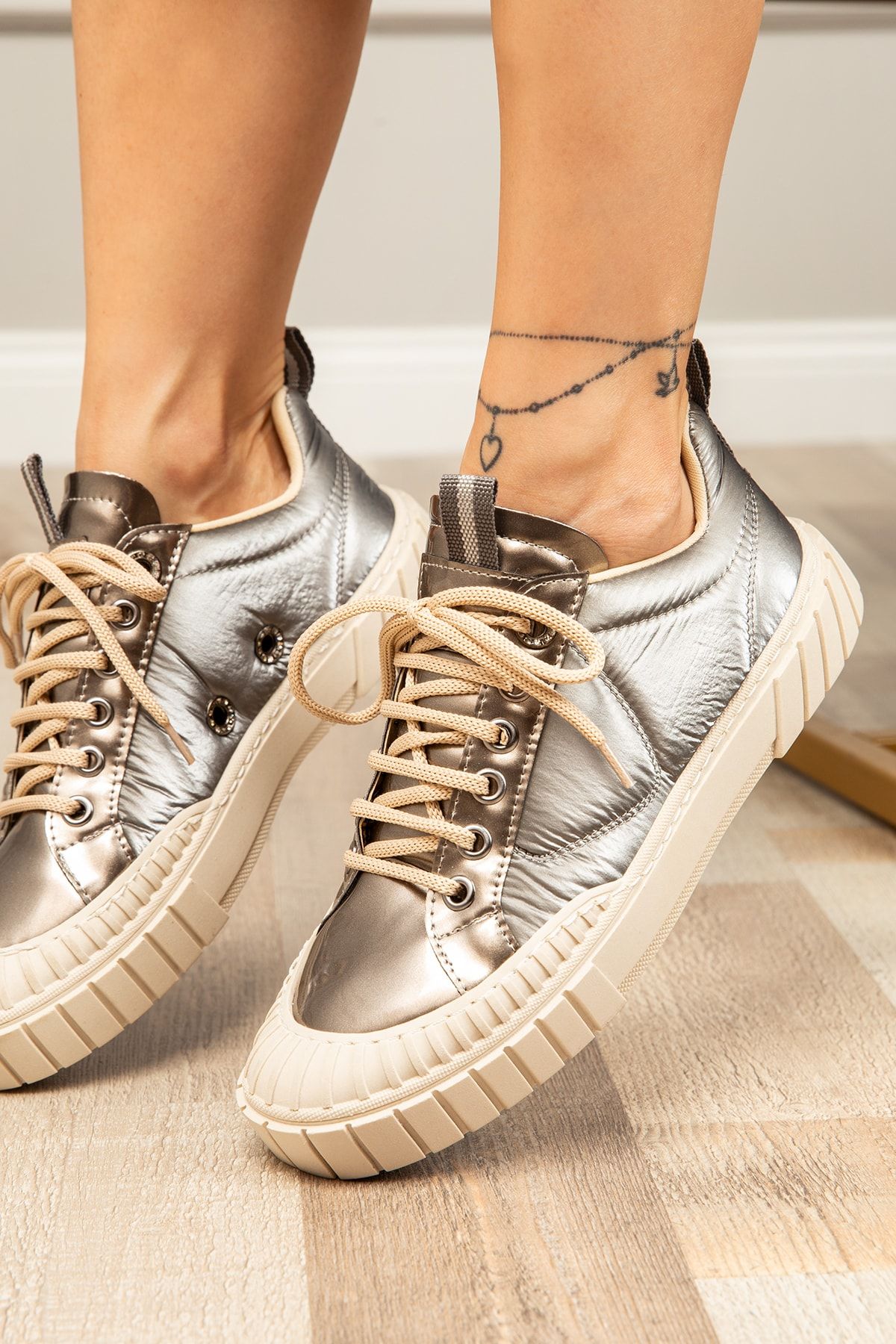 Deery Platin Sneaker Kadın Ayakkabı