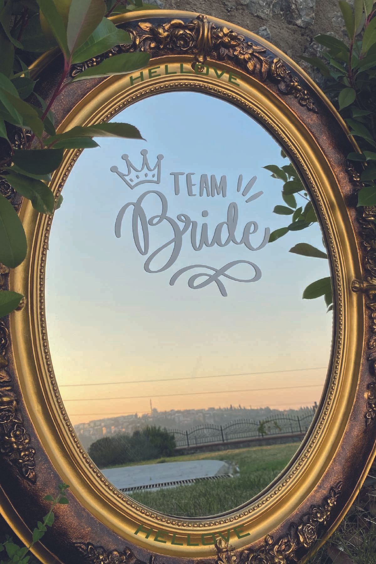 Hellove Bride To Be Yazısı Ayna Cam Sticker Team Bride Beyaz Sticker Aksesuar İz Bırakmaz Kolay Yapışır
