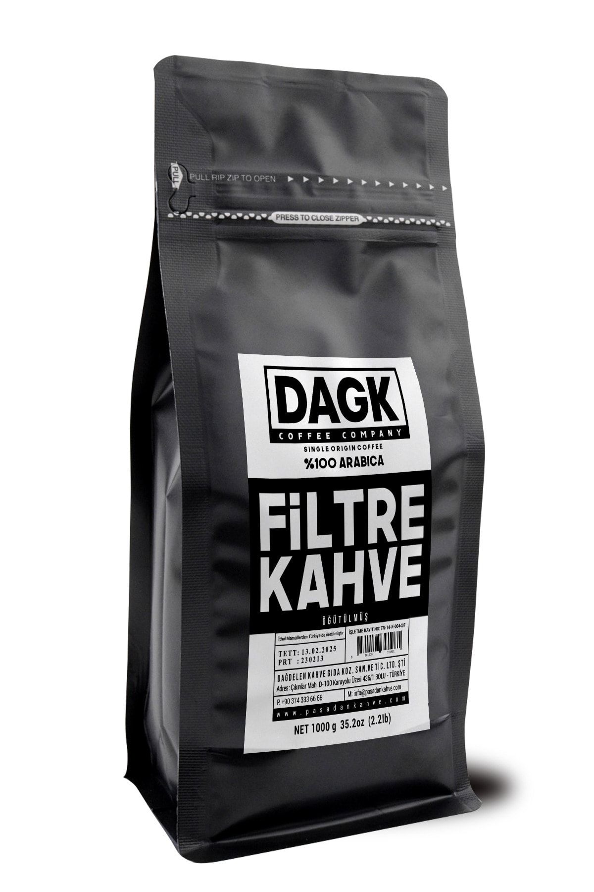 Dagk Filtre Kahve 1000g (Öğütülmüş)