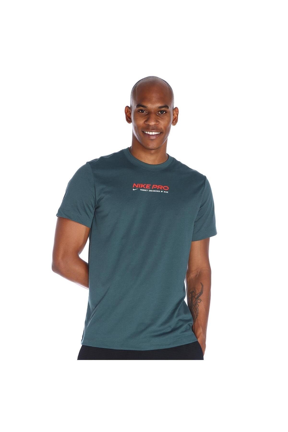 Nike Pro Dri-Fit Erkek Yeşil Antrenman T-Shirt DM5677-309