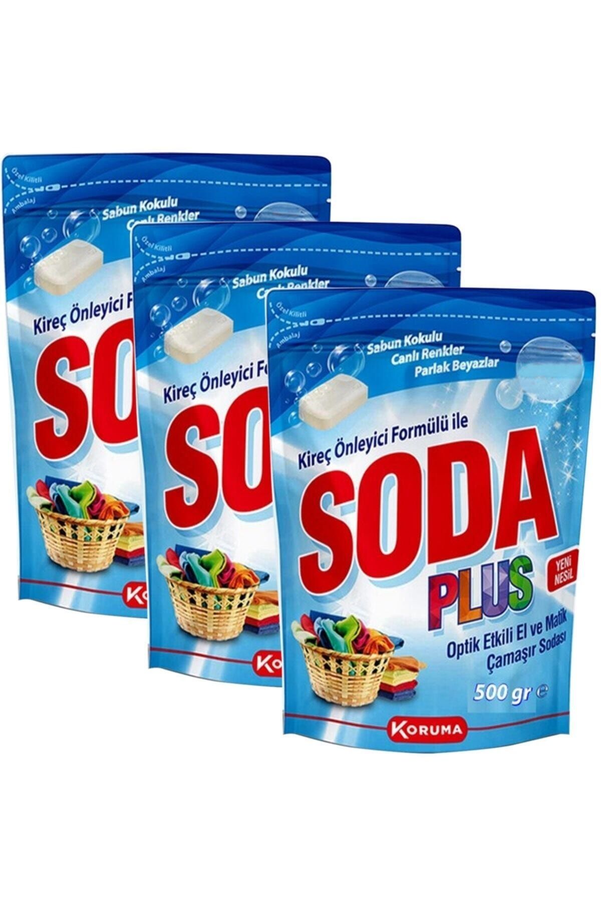 KORUMA Soda Plus Optik Etkili El ve Matik Çamaşır Sodası 3 x 500 gr