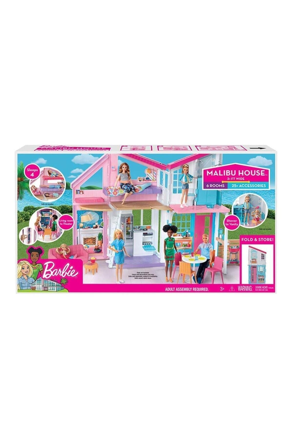 Barbie , Mega Malibu House Oyun Evi Seti