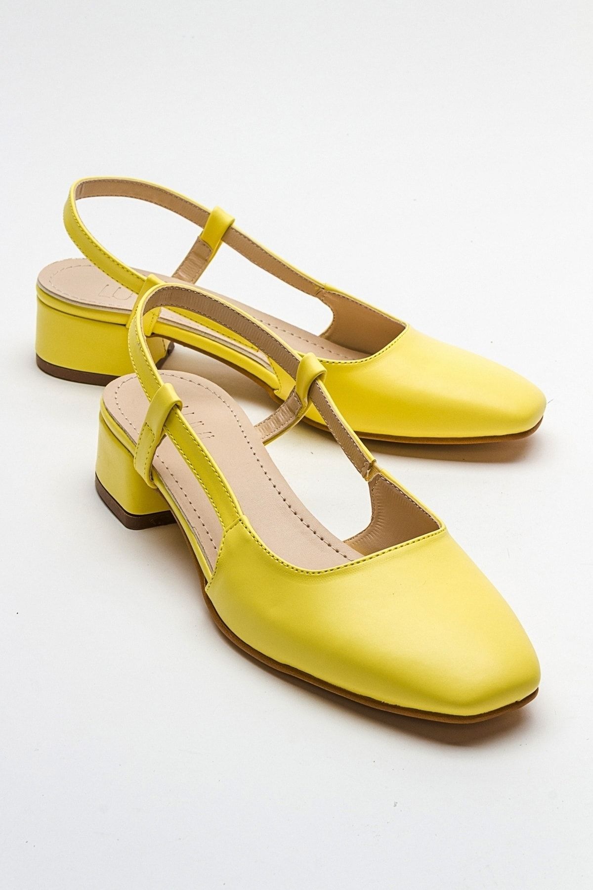 luvishoes 66 Sarı Kadın Topuklu Sandalet
