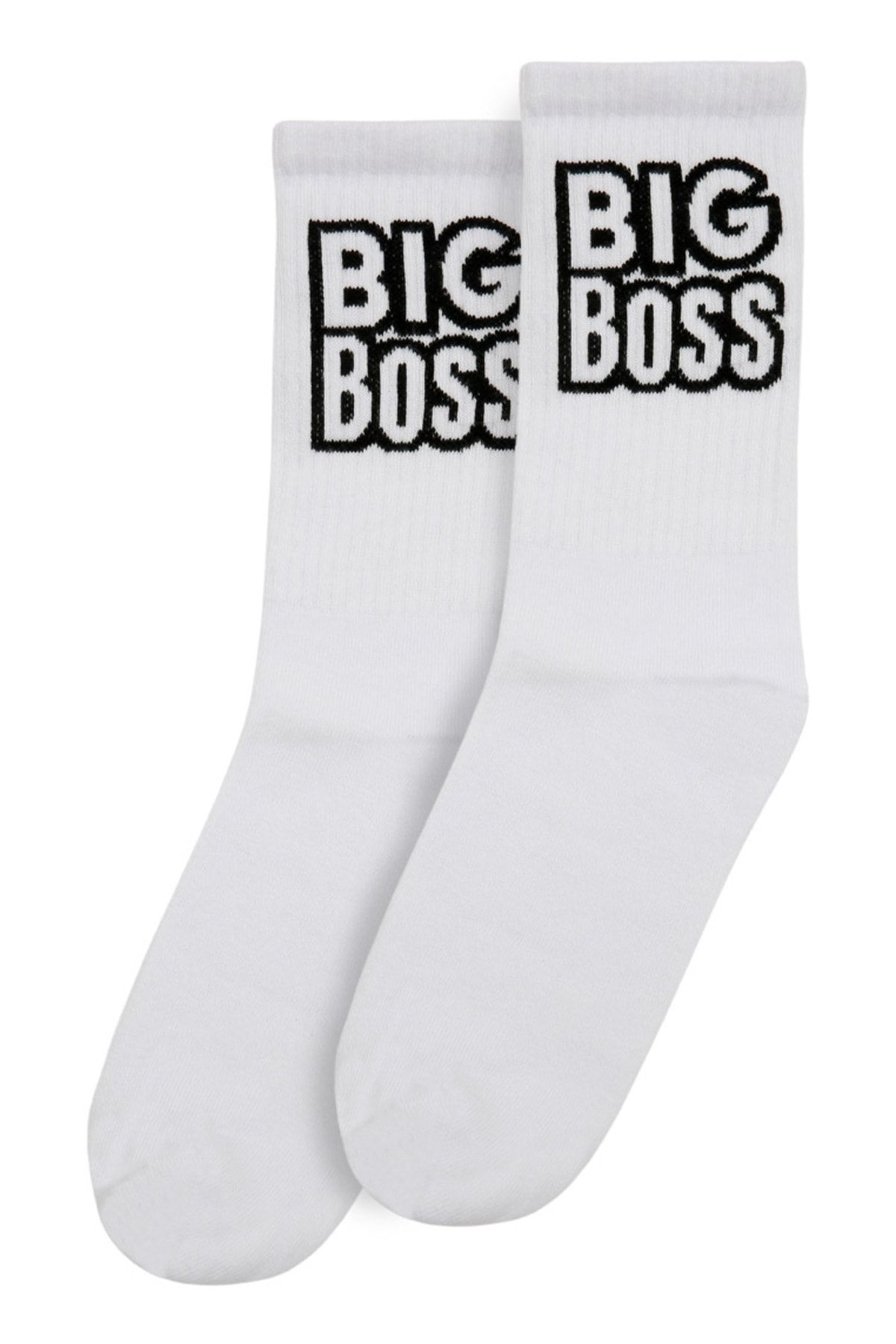 Dogo Unisex Vegan Beyaz Çorap - Big Boss Tasarım