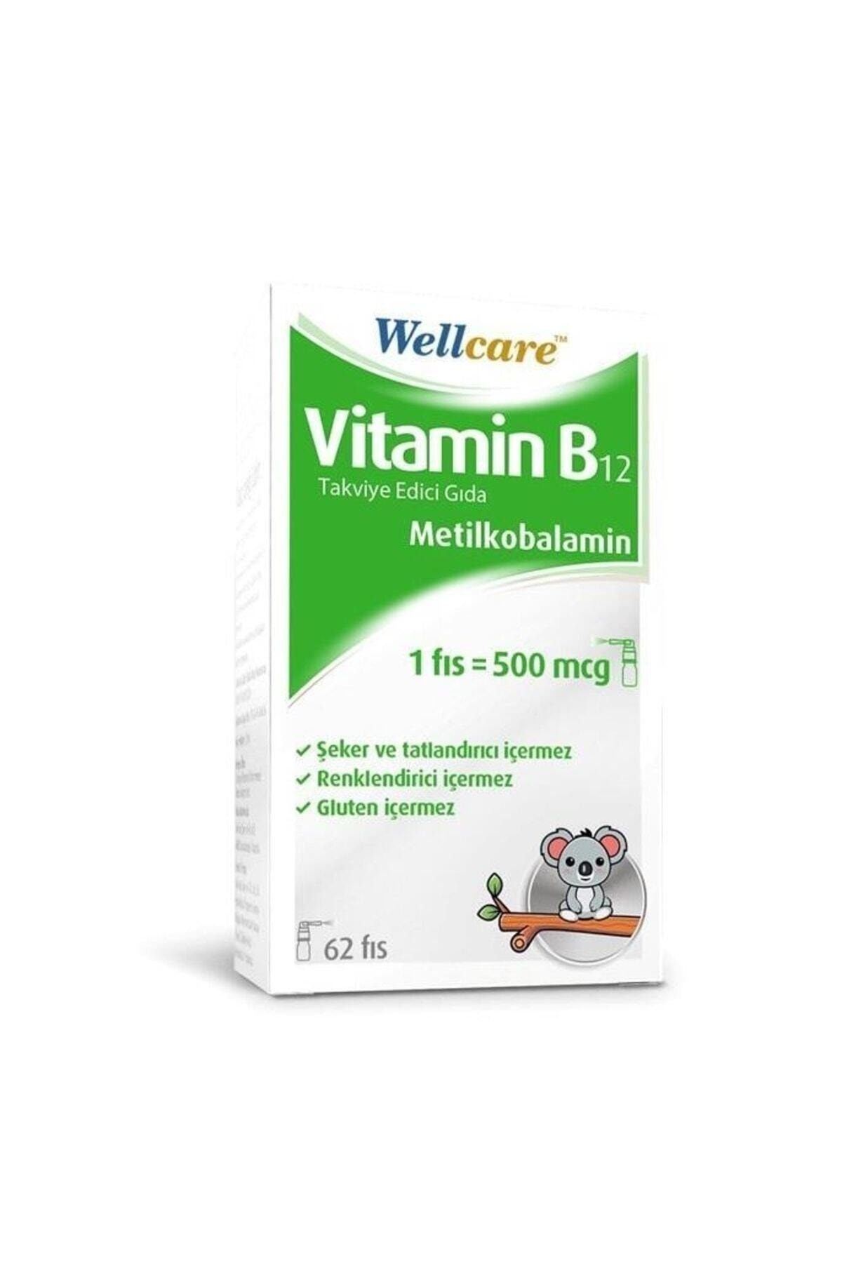 Wellcare Vitamin B12 Metilkobalamin 500 Mcg Dil Altı Sprey 5 ml