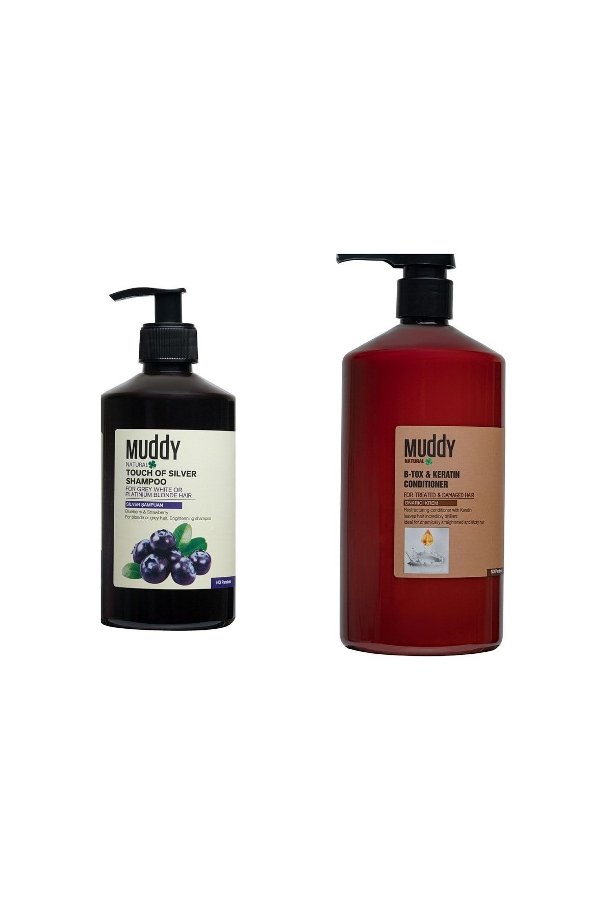 Muddy Dorelik Giderici Touch Of Sılver Şampuan 500ml+onarıcı B-tox&keratın Condıtıoner Krem 1000 Ml