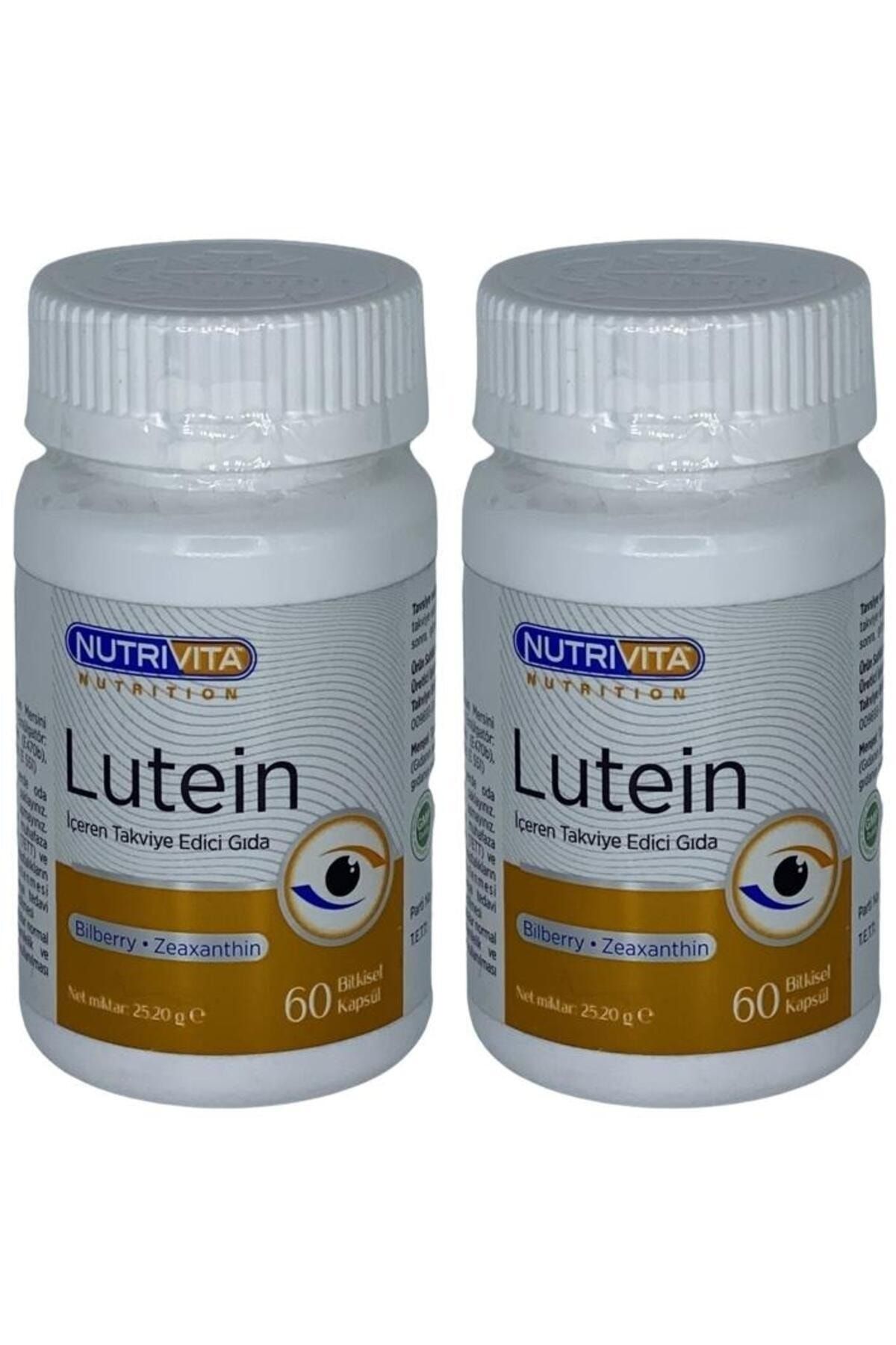 Nutrivita Nutrition Lutein 2x60 Bitkisel Kapsül Bilberry Zeaxathin Yaban Mersini Zeaksantin