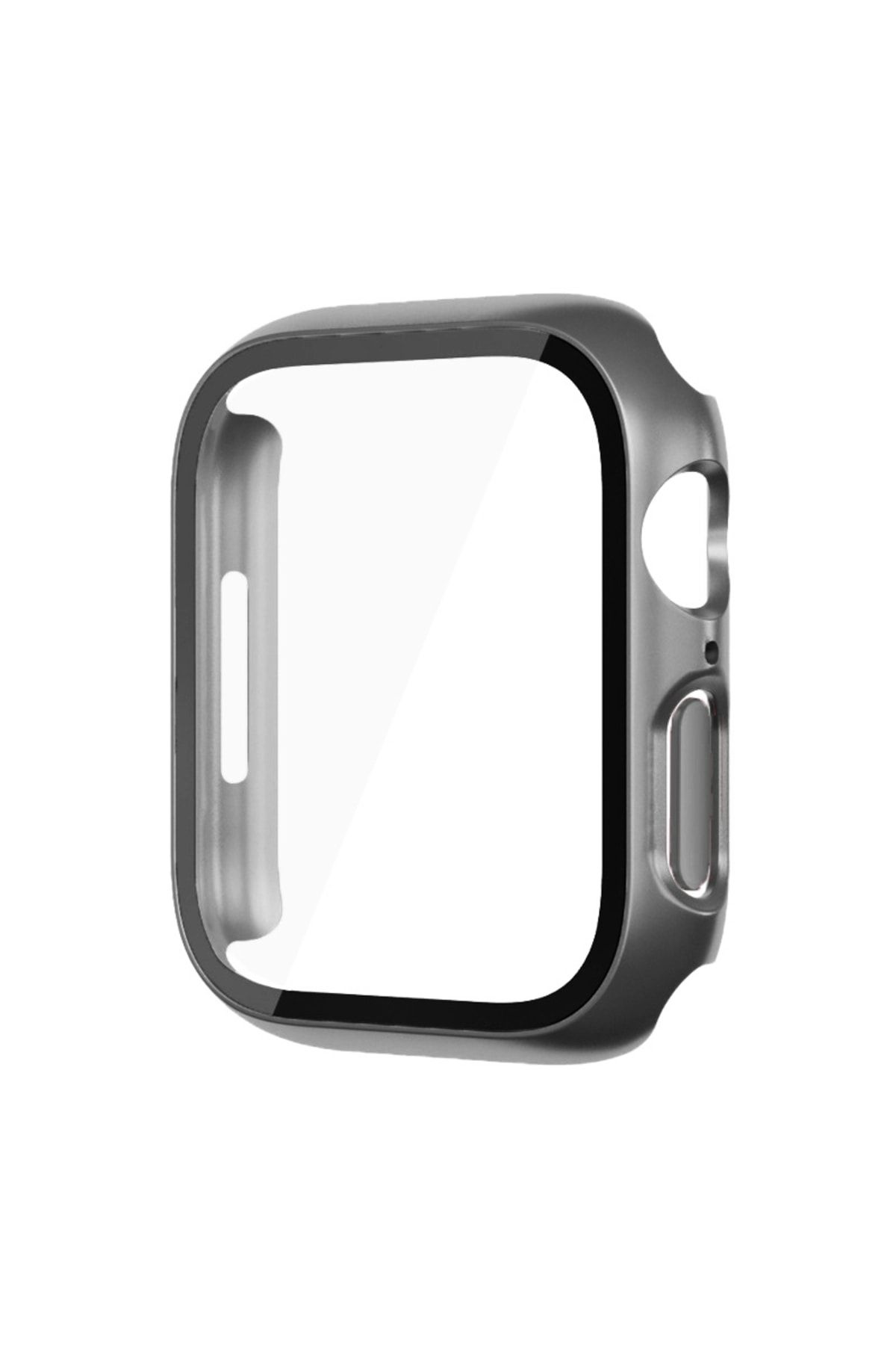 QUSE Apple Watch Seri 3-2 42mm Uyumlu Ekran ve Kasa Koruyucu Uzay Grisi