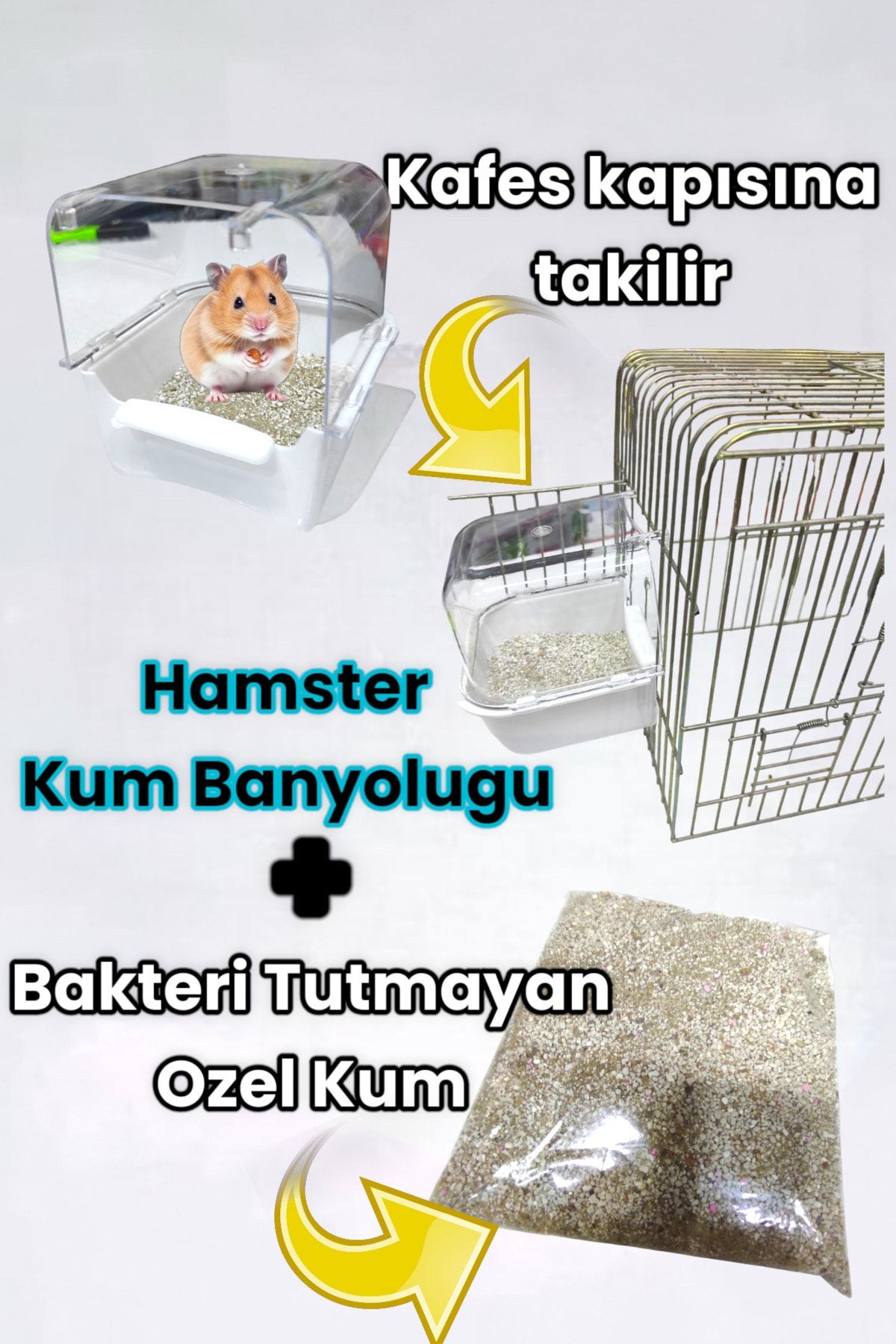 ozzipetshop Hamster Kum Banyolugu Hamster Banyo Kumu Supriz Hediye!