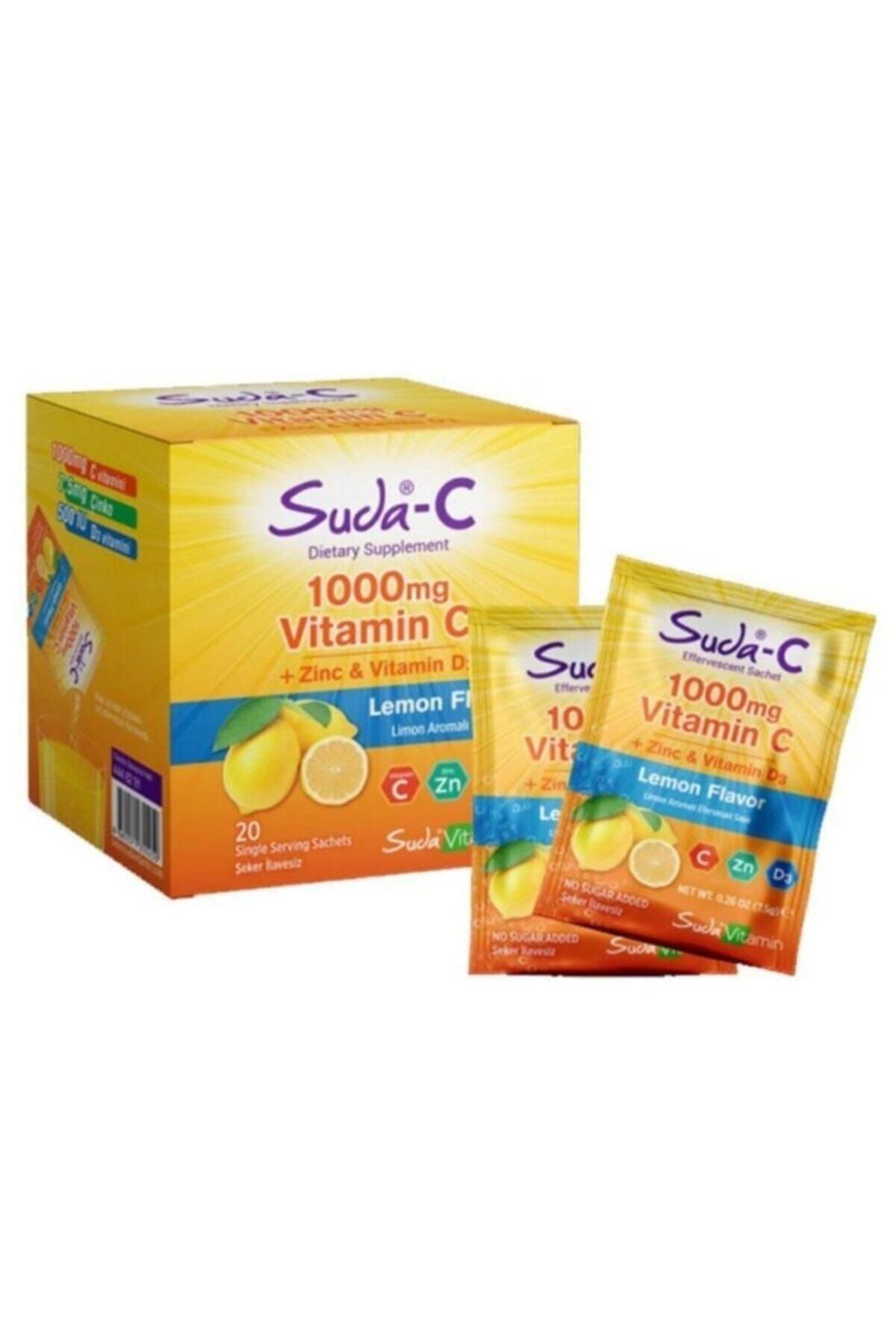 Suda Vitamin Suda C Vitamin C 1000 Mg + Zinc Ve Vitamin D3 20 Şase Lemon Flavor